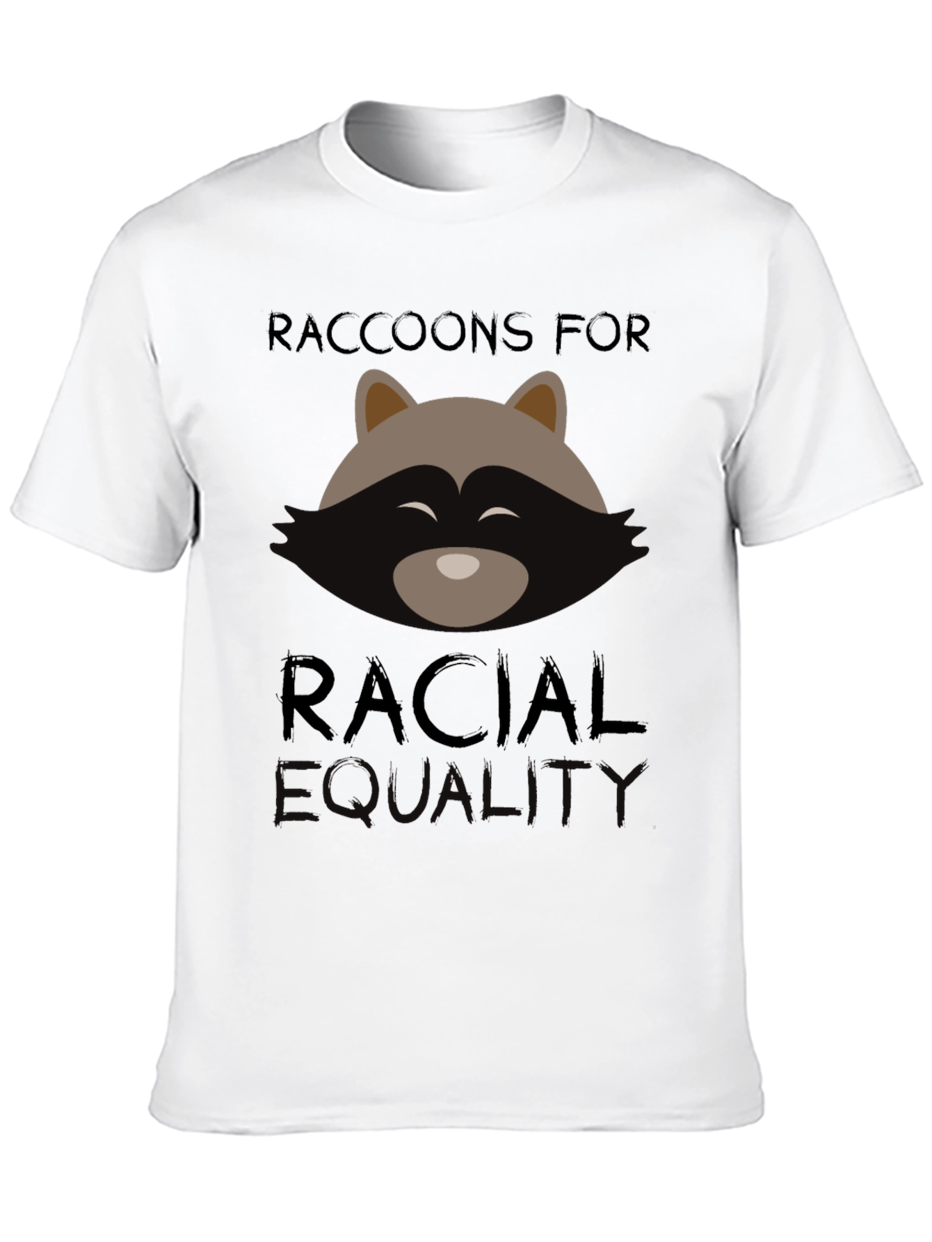 Raccoons for Racial Equality Black T-Shirt