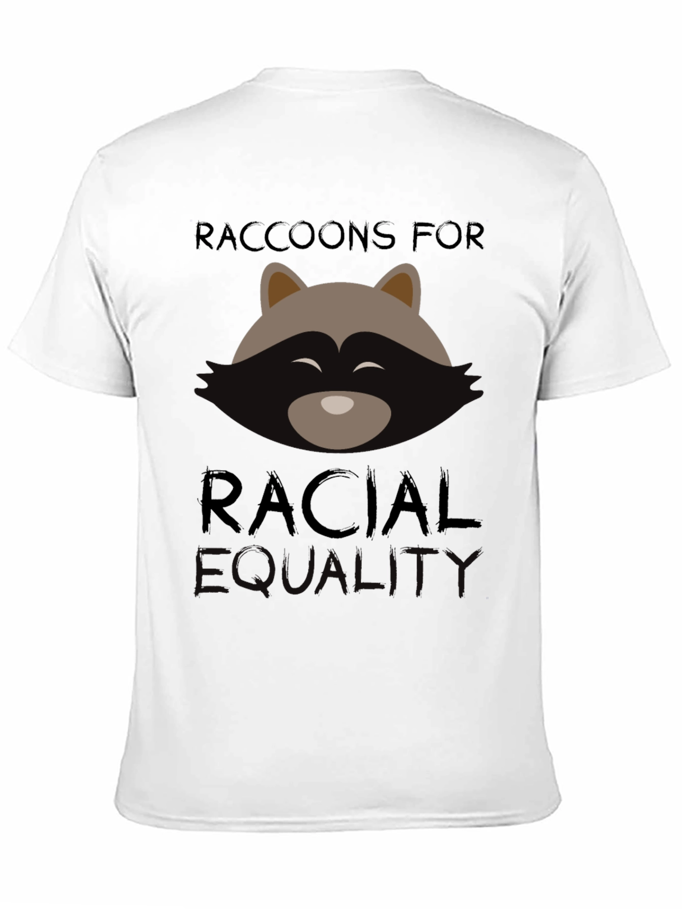 Raccoons for Racial Equality Black T-Shirt