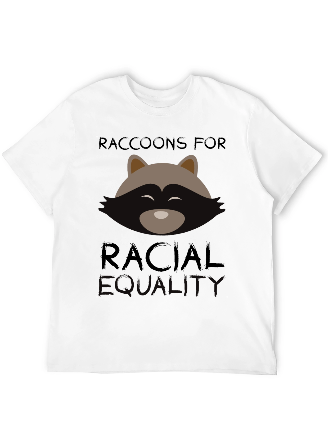 Raccoons for Racial Equality Black T-Shirt
