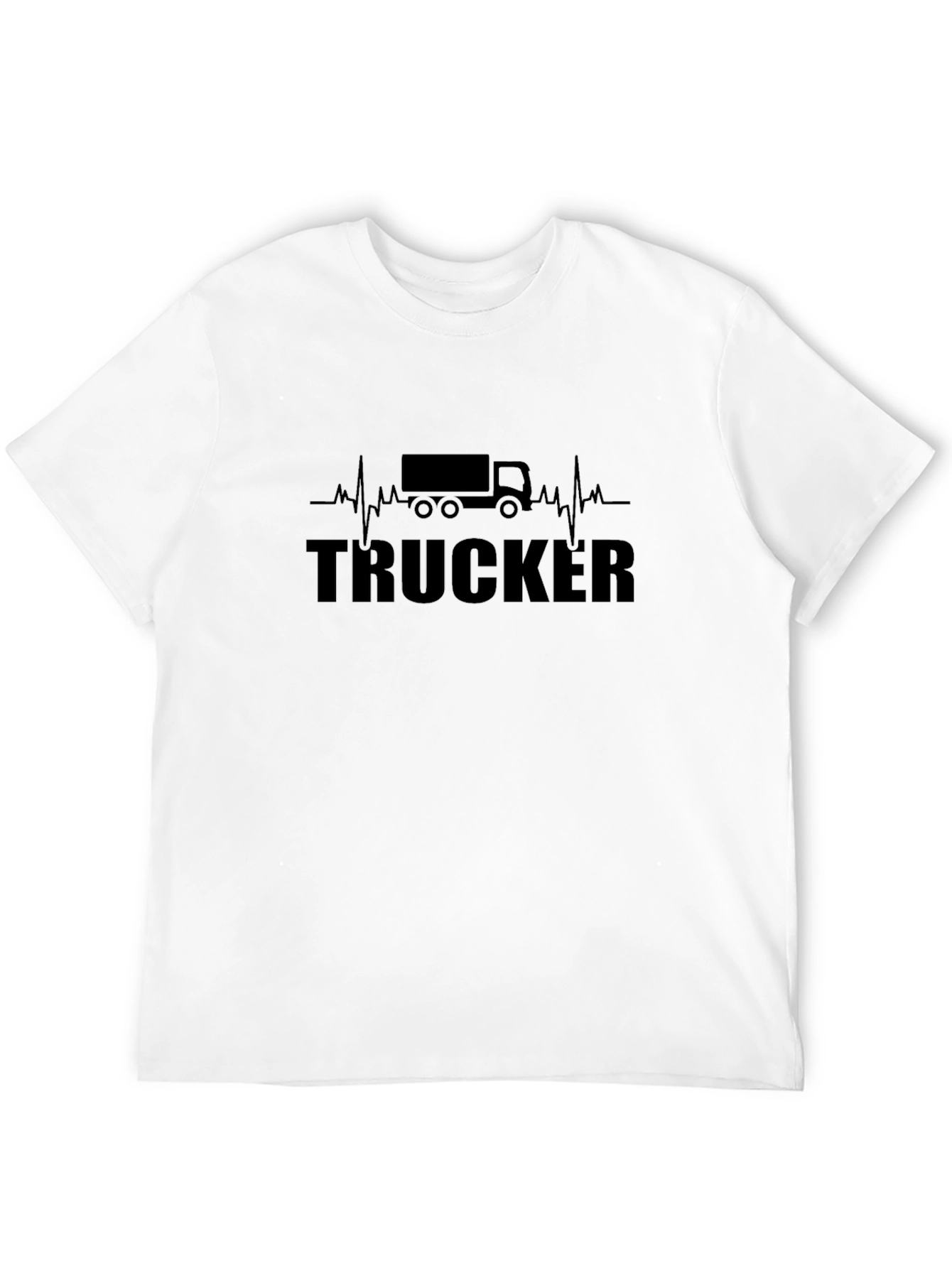 Trucker Heartbeat Black T-Shirt