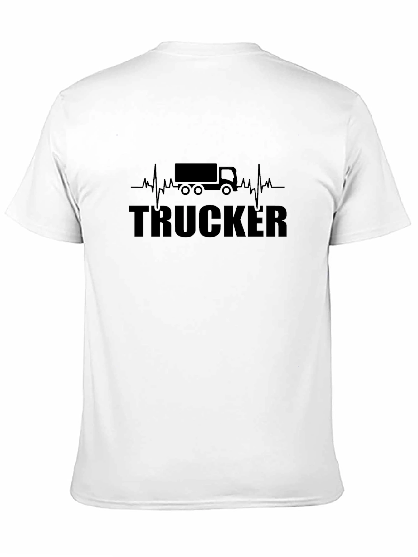 Trucker Heartbeat Black T-Shirt