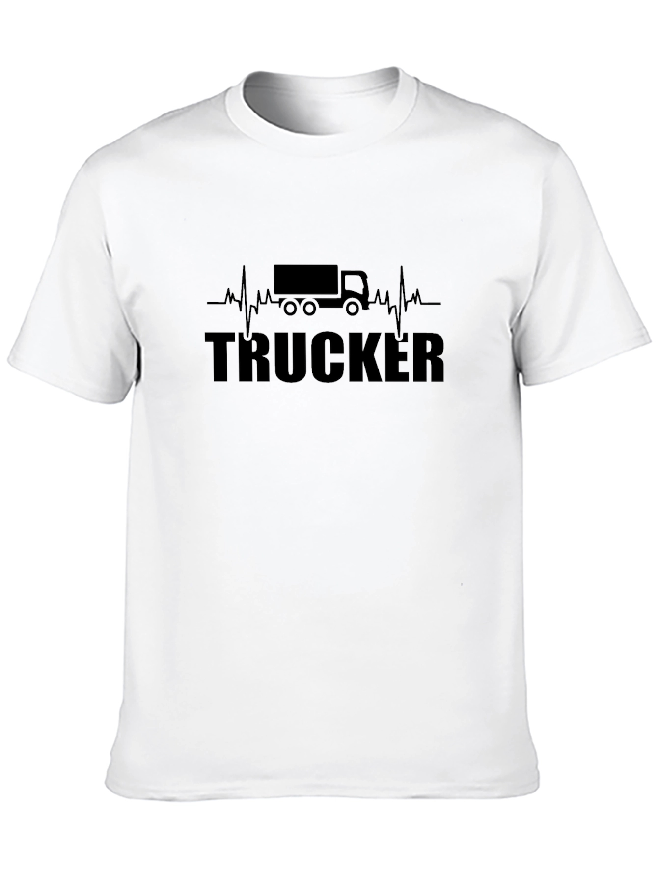 Trucker Heartbeat Black T-Shirt