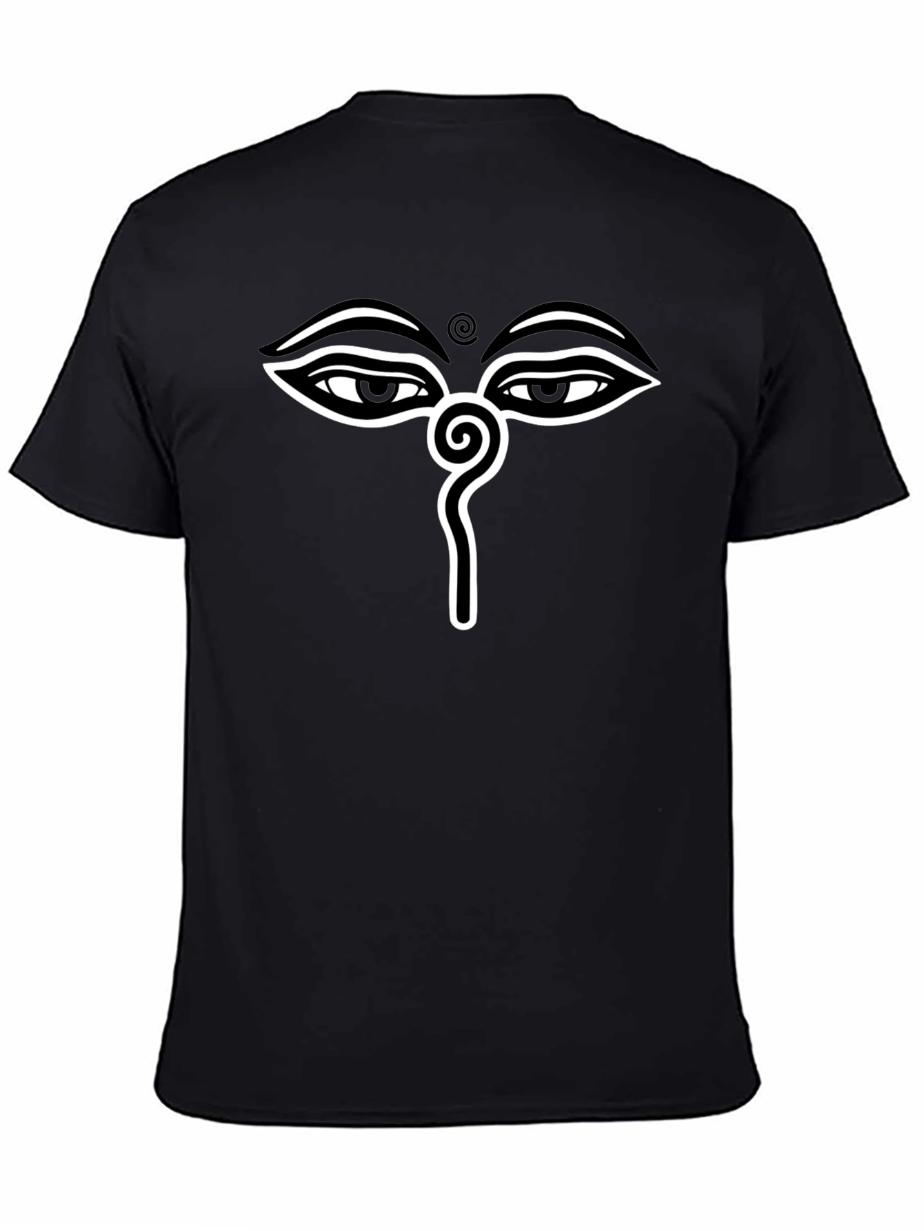 Eye of Buddha Graphic Tee - Black Cotton Blend