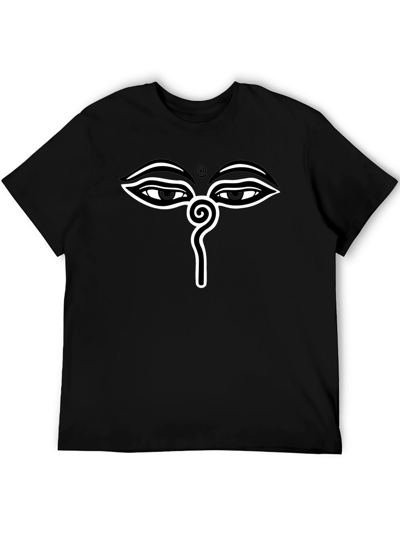 Eye of Buddha Graphic Tee - Black Cotton Blend