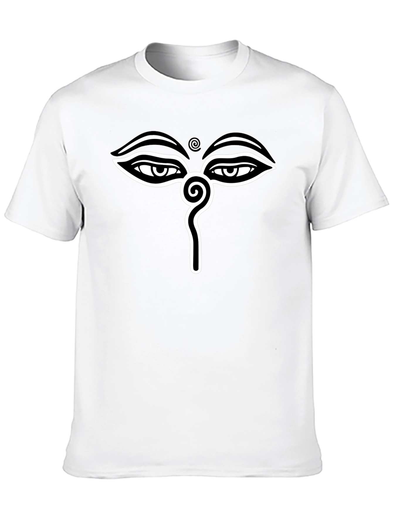 Eye of Buddha Graphic Tee - Black Cotton Blend