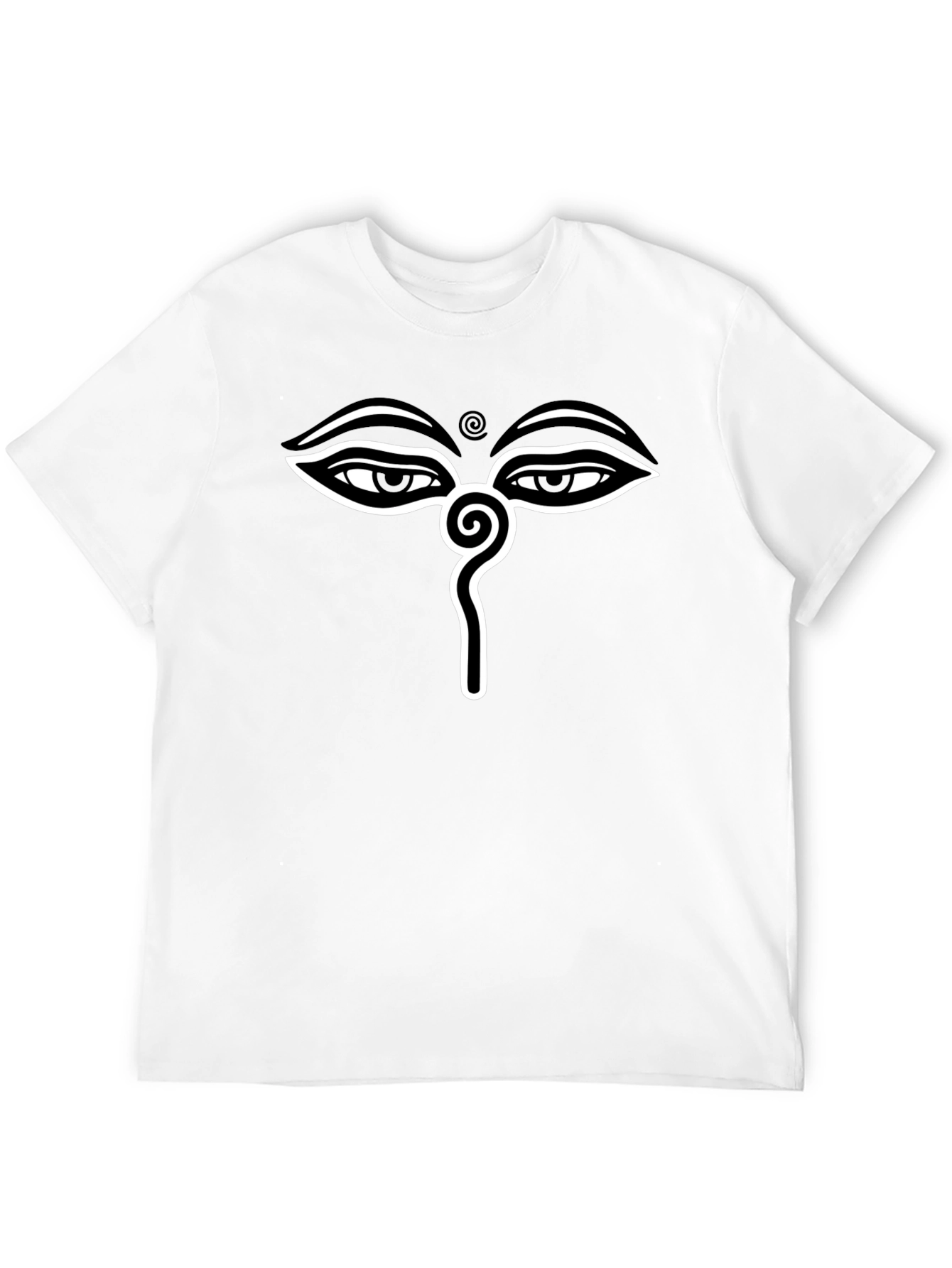 Eye of Buddha Graphic Tee - Black Cotton Blend