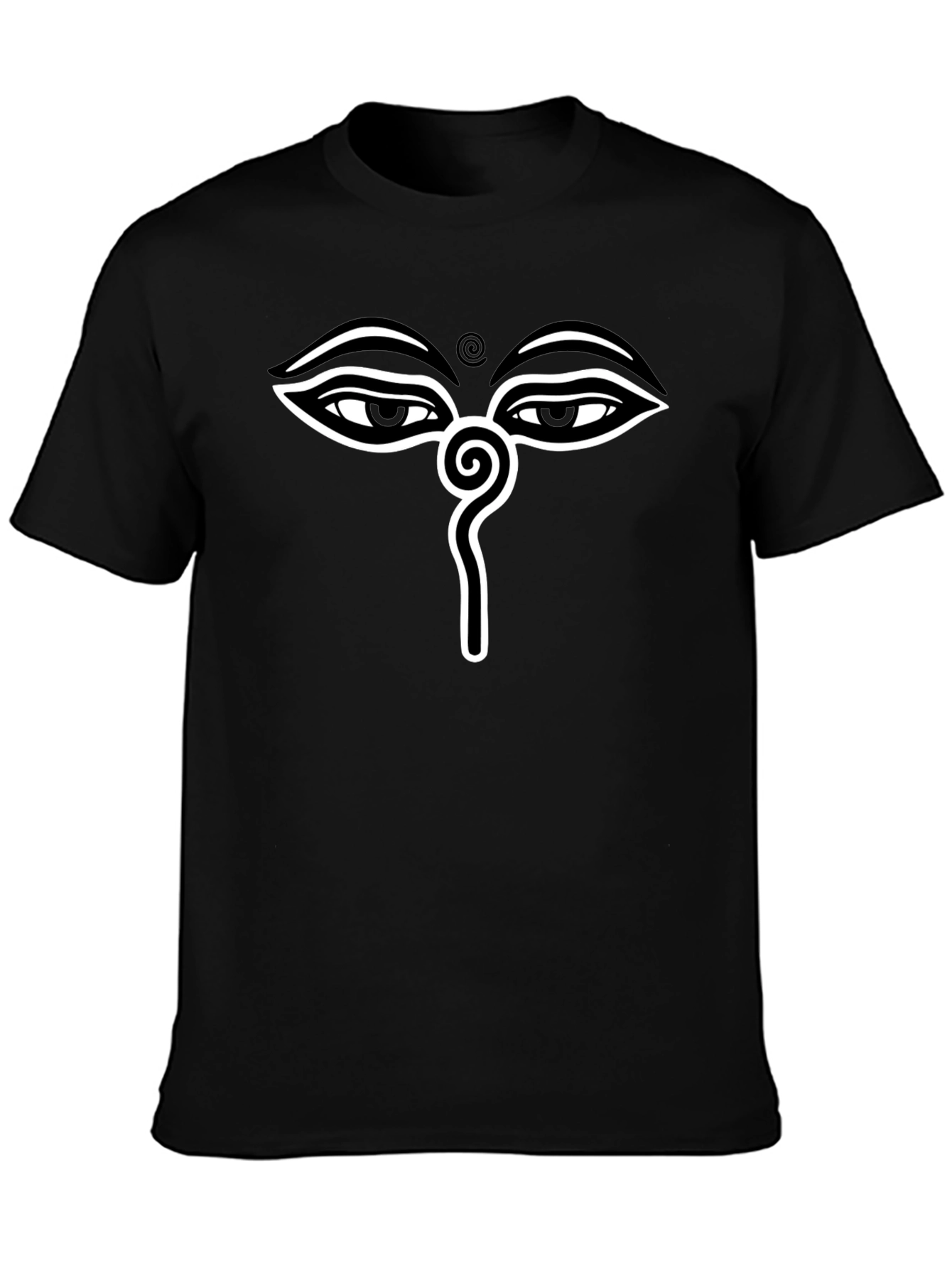 Eye of Buddha Graphic Tee - Black Cotton Blend