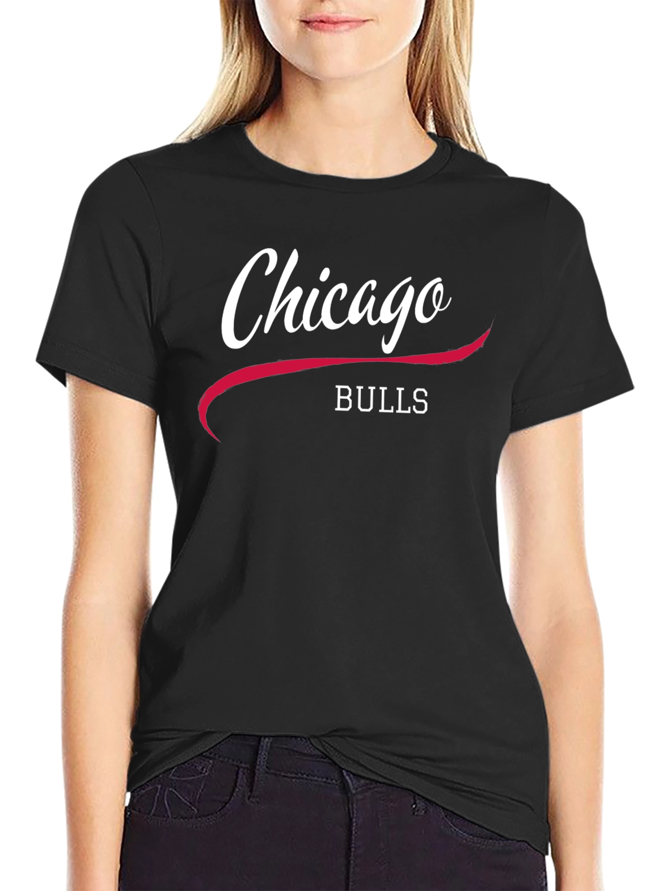 Chicago Bulls Graphic Tee - Classic Black Cotton Shirt