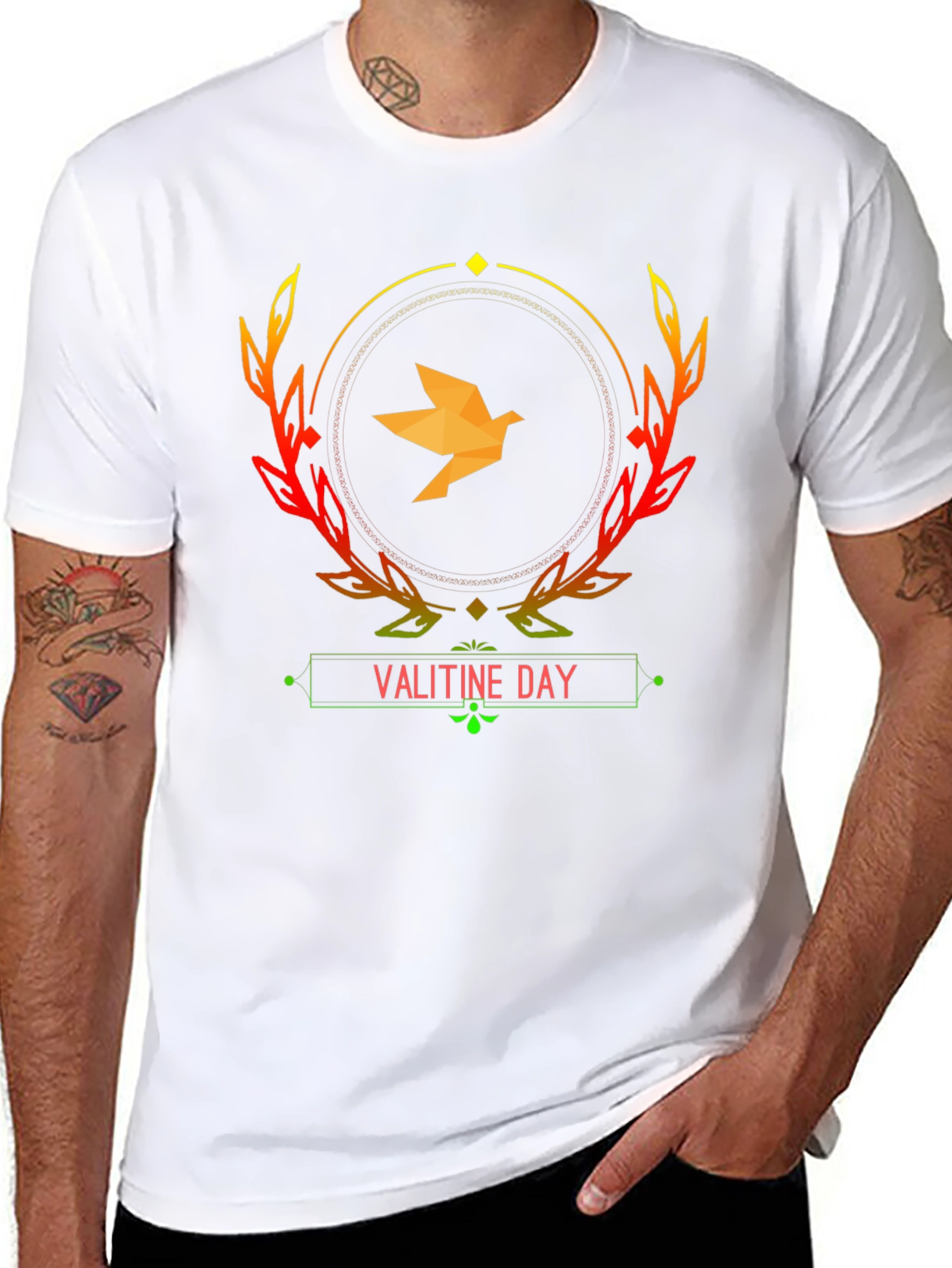 Valitine Day Graphic Tee - Black Casual Shirt