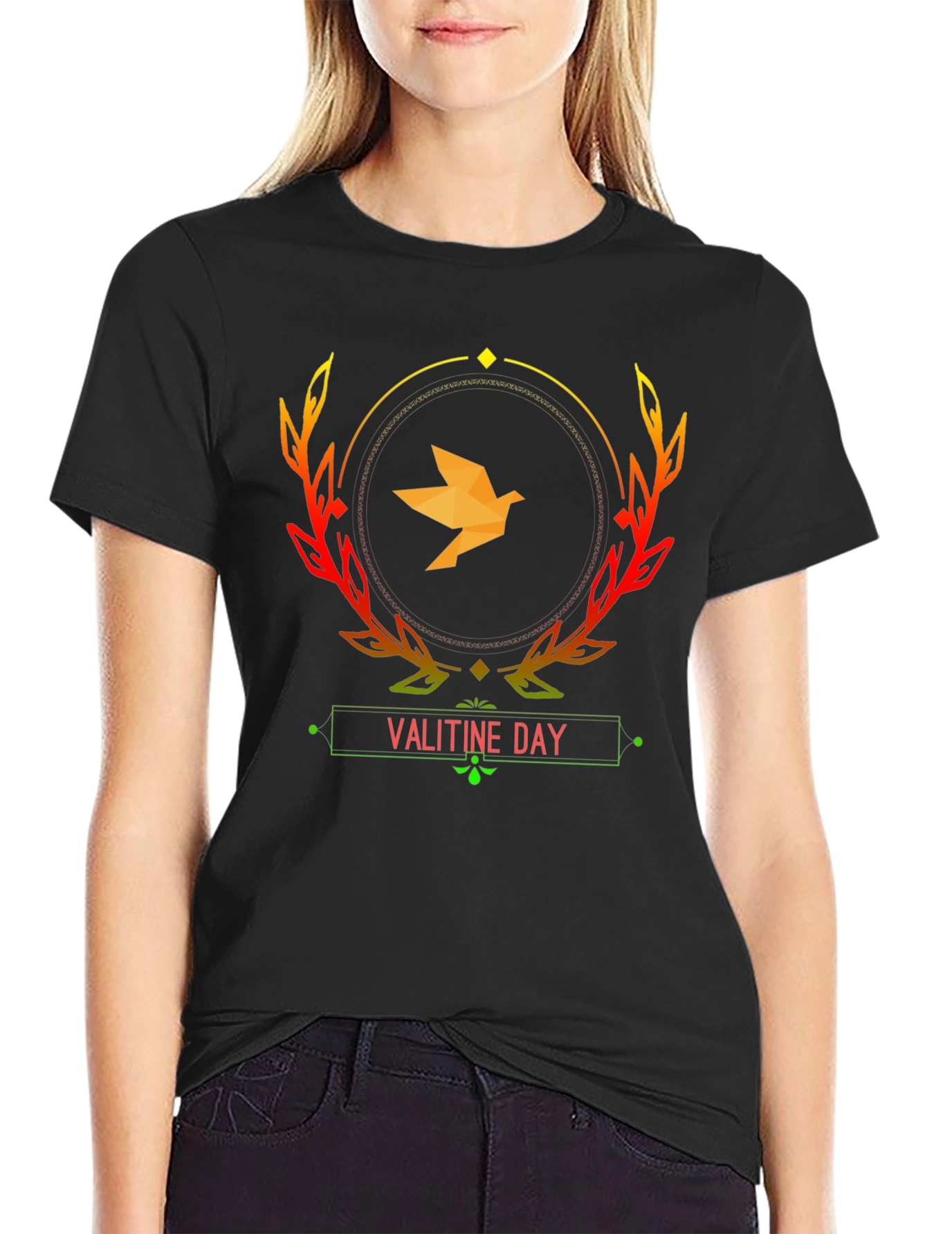 Valitine Day Graphic Tee - Black Casual Shirt