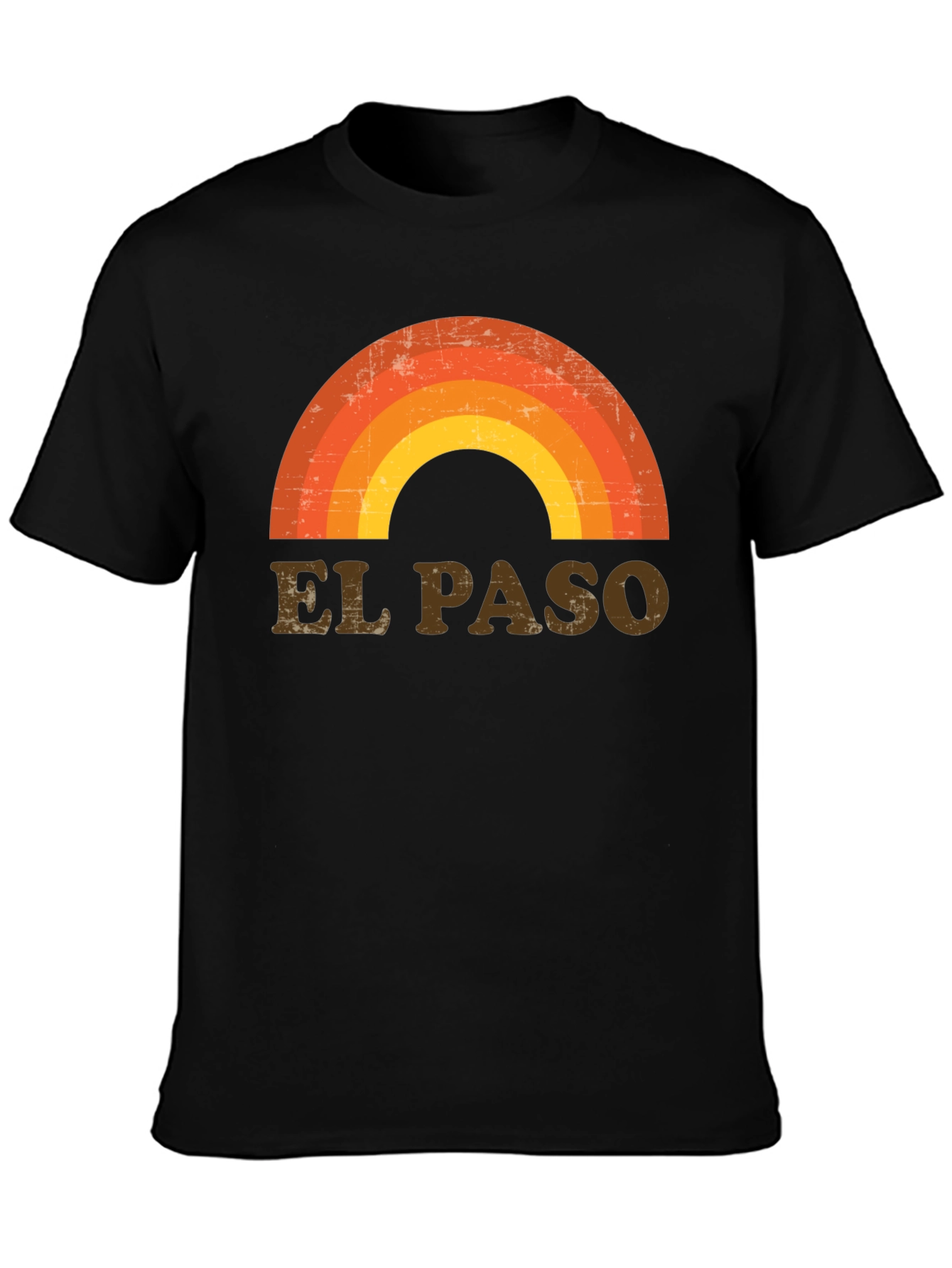 Retro El Paso Rainbow Graphic T-Shirt