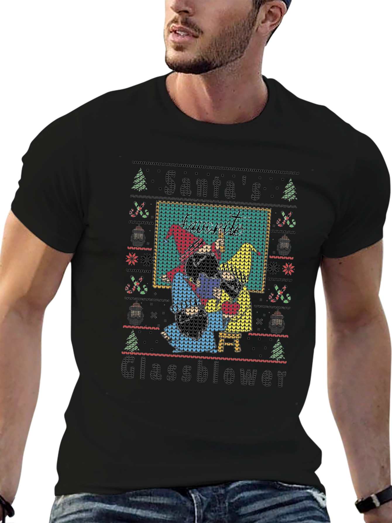 Santas Glassblower Ugly Christmas Sweater T-Shirt