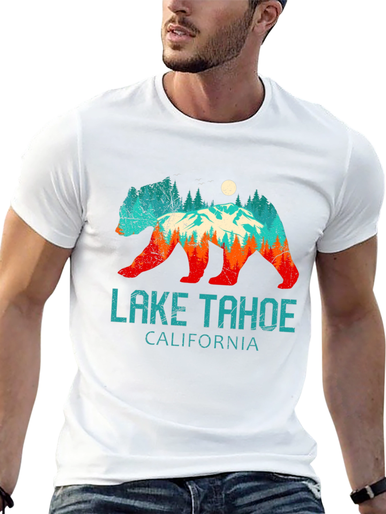 Lake Tahoe California Bear Graphic Tee
