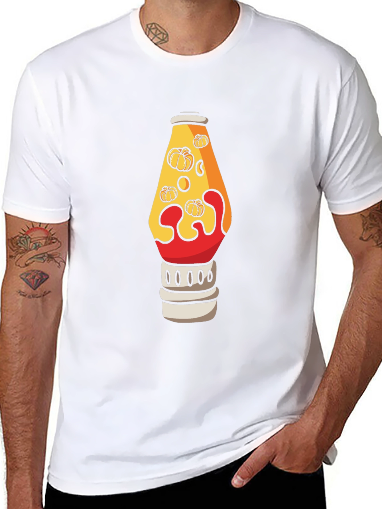 Pumpkin Lava Lamp Graphic Tee - Halloween Shirt