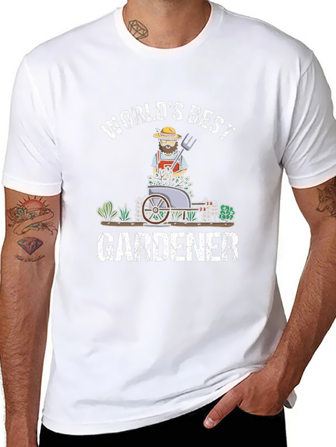 Worlds Best Gardener T-Shirt - Black