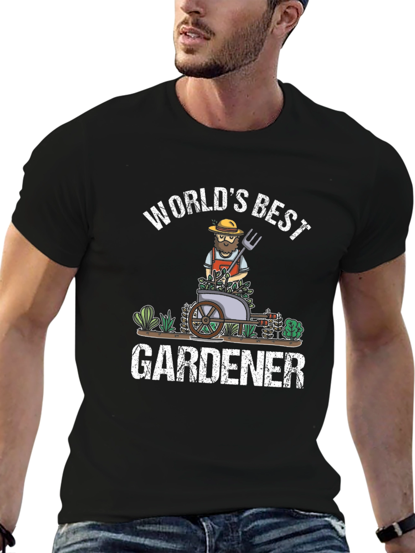 Worlds Best Gardener T-Shirt - Black