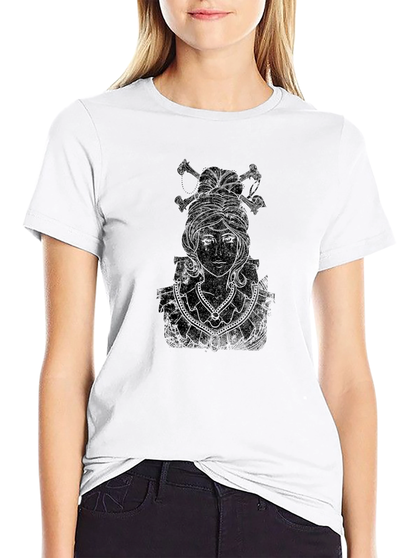 Gothic Lady Graphic Black Tee