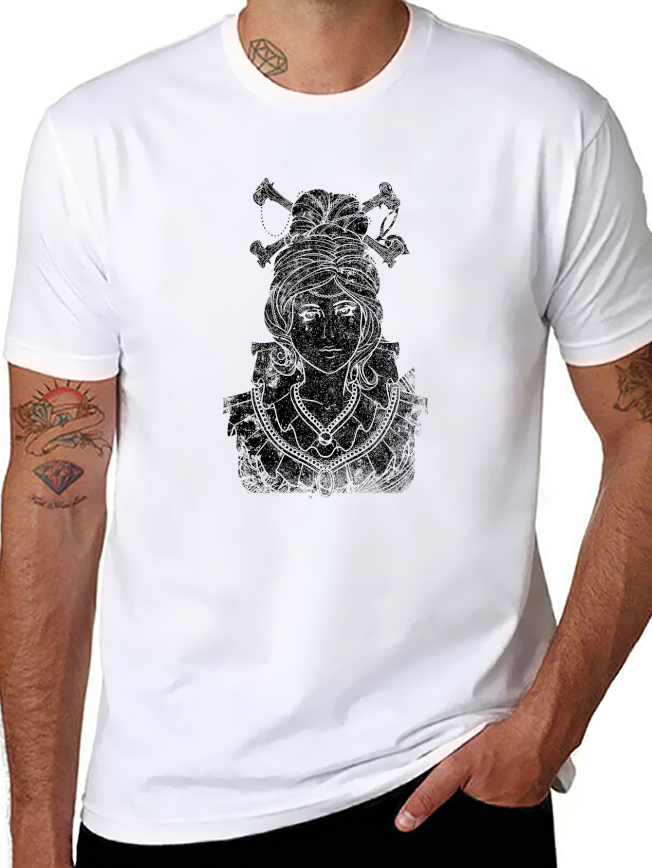 Gothic Lady Graphic Black Tee