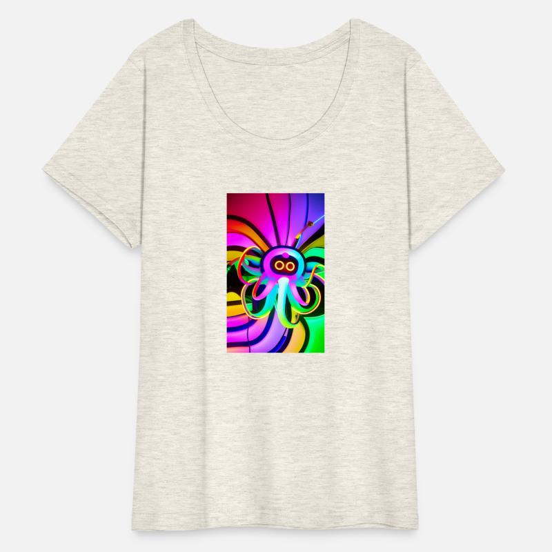 Neon Squid Trippy 2D Art