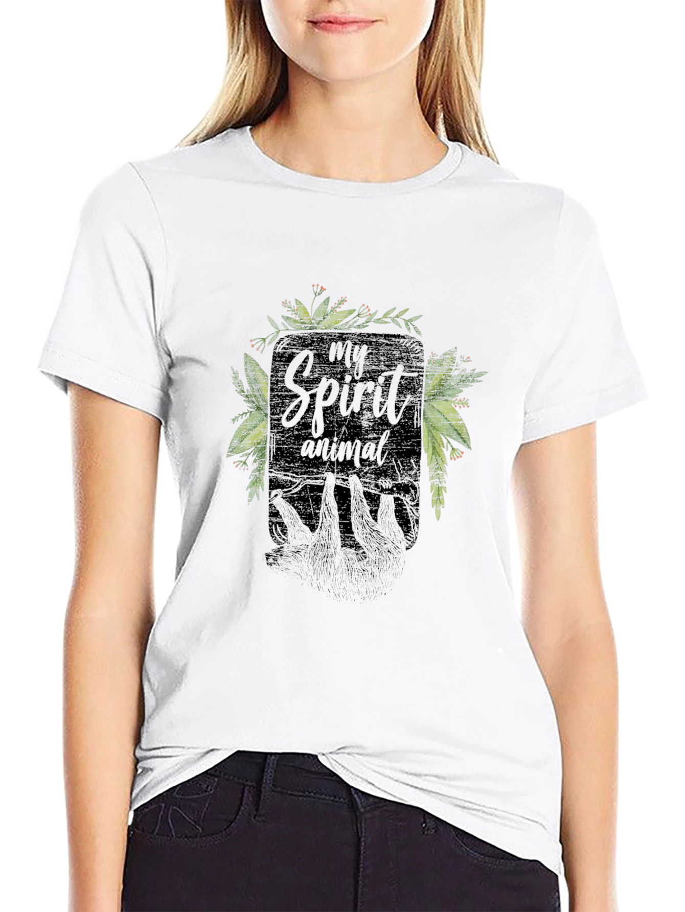 My Spirit Animal Sloth Black T-Shirt