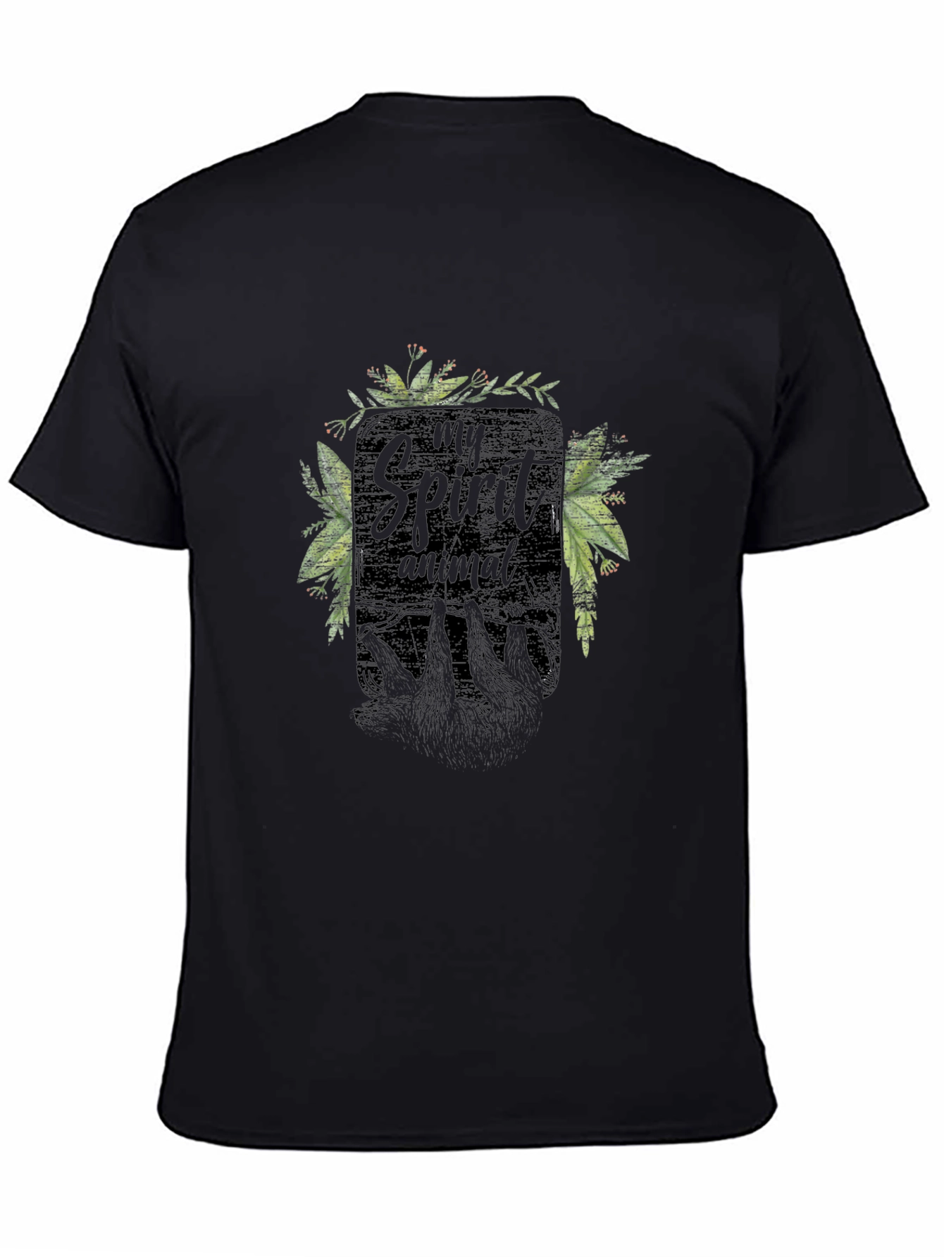My Spirit Animal Sloth Black T-Shirt