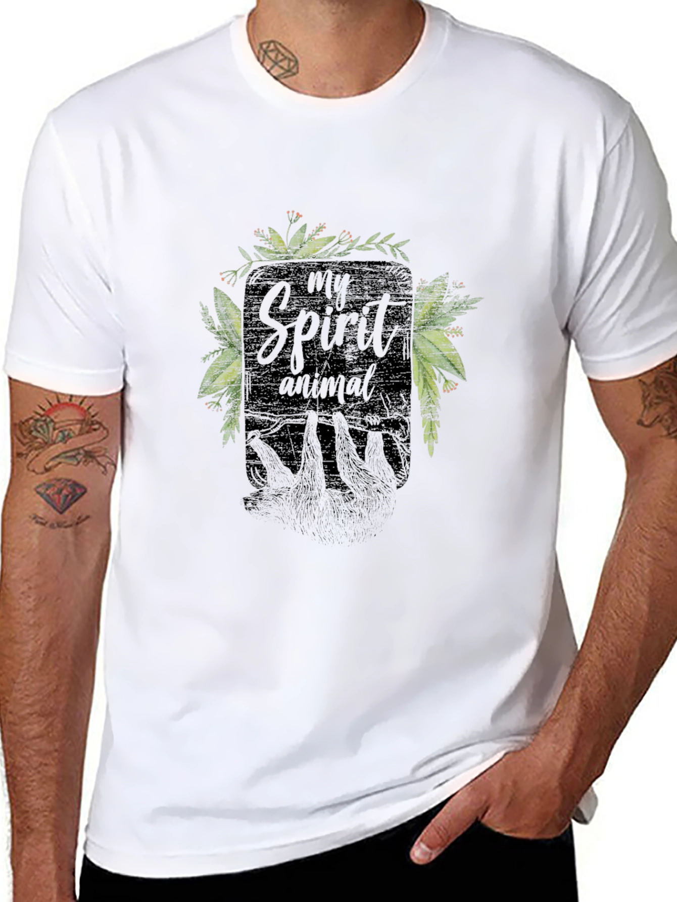 My Spirit Animal Sloth Black T-Shirt