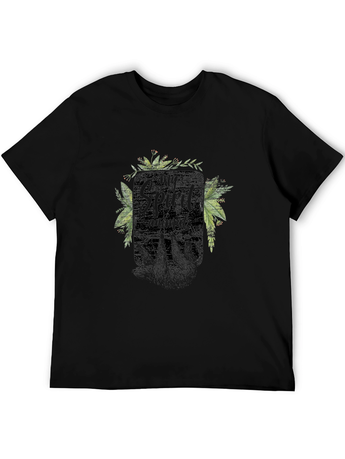 My Spirit Animal Sloth Black T-Shirt