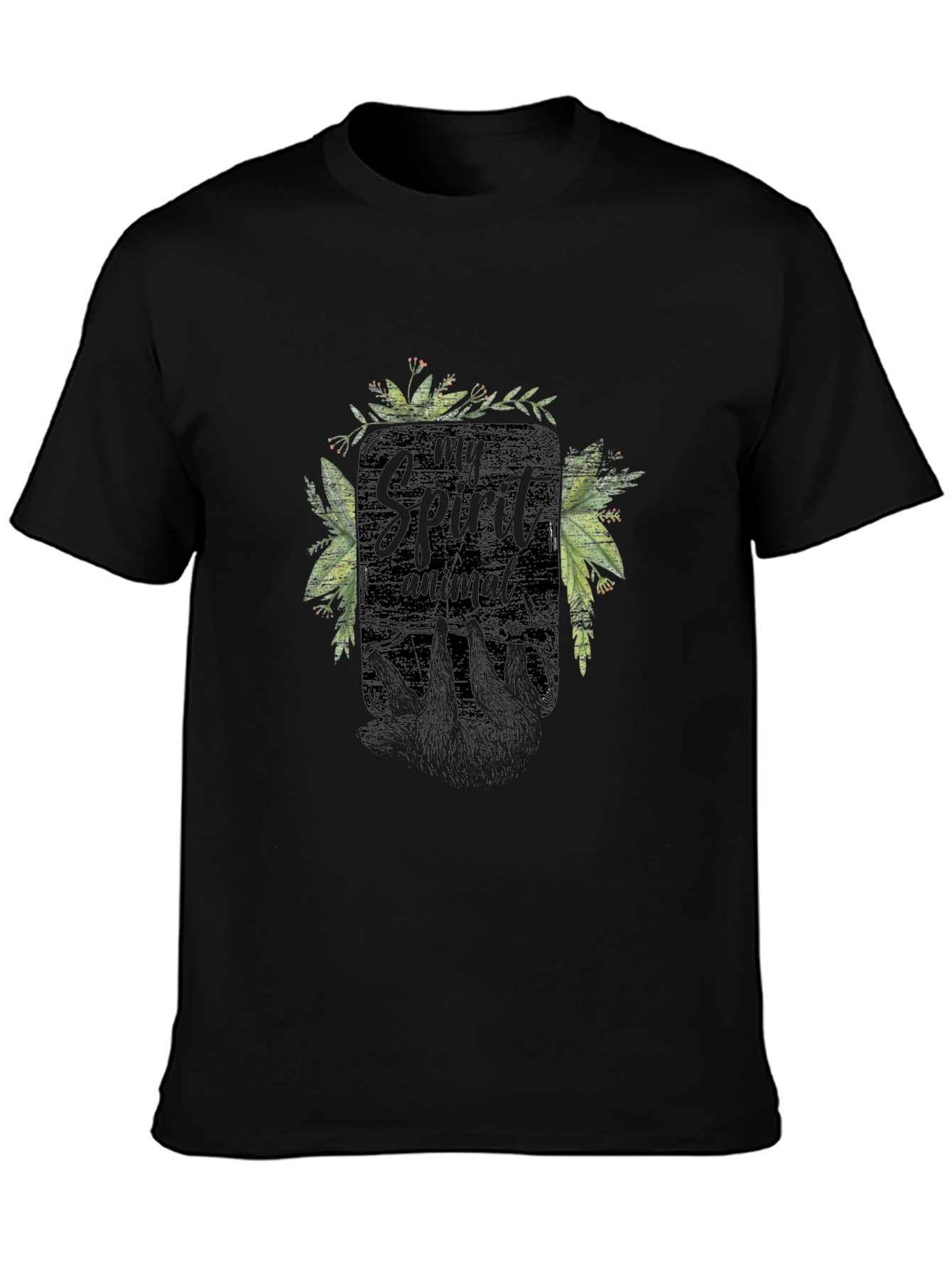 My Spirit Animal Sloth Black T-Shirt