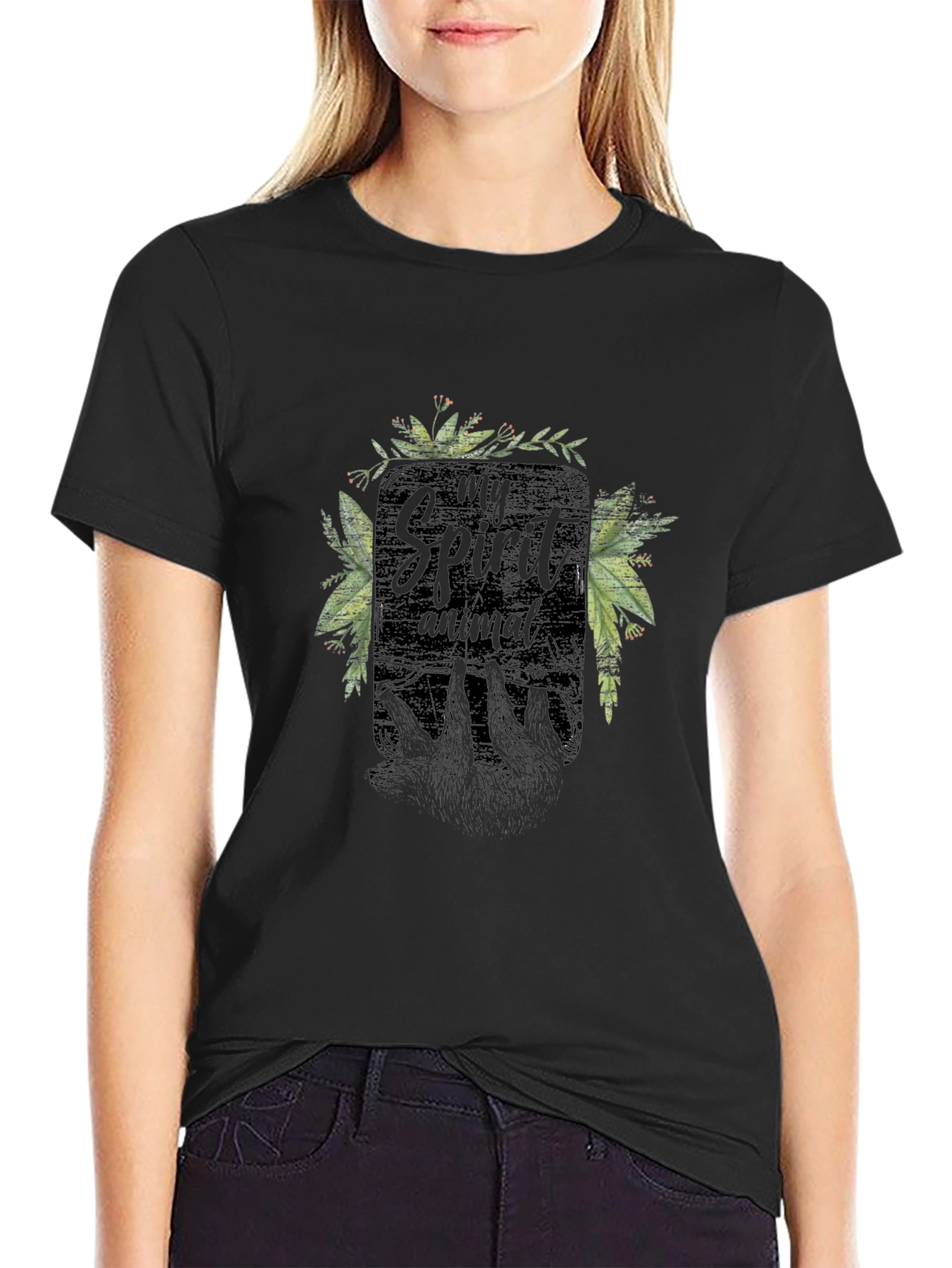 My Spirit Animal Sloth Black T-Shirt