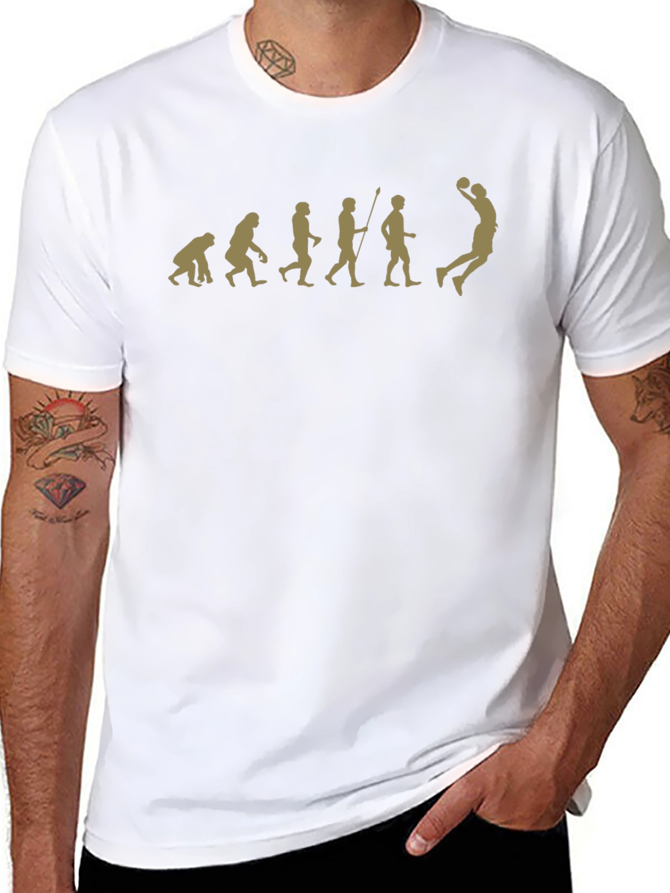 Evolution of Basketball Black T-Shirt