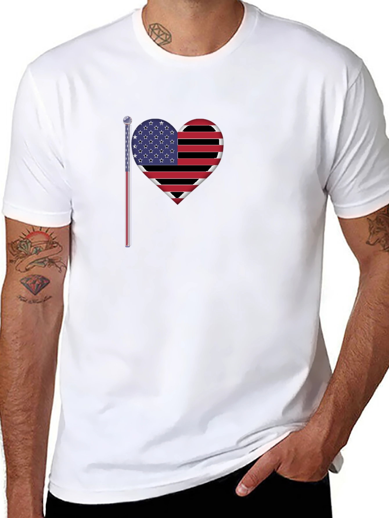 American Heart Flag T-Shirt