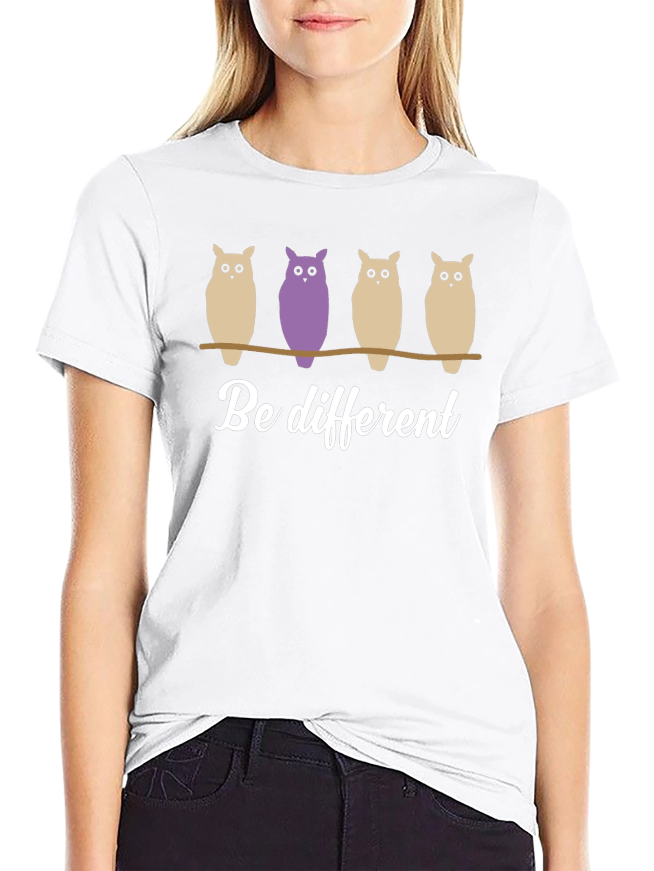 Be Different Owl Graphic T-Shirt - Unique & Stylish