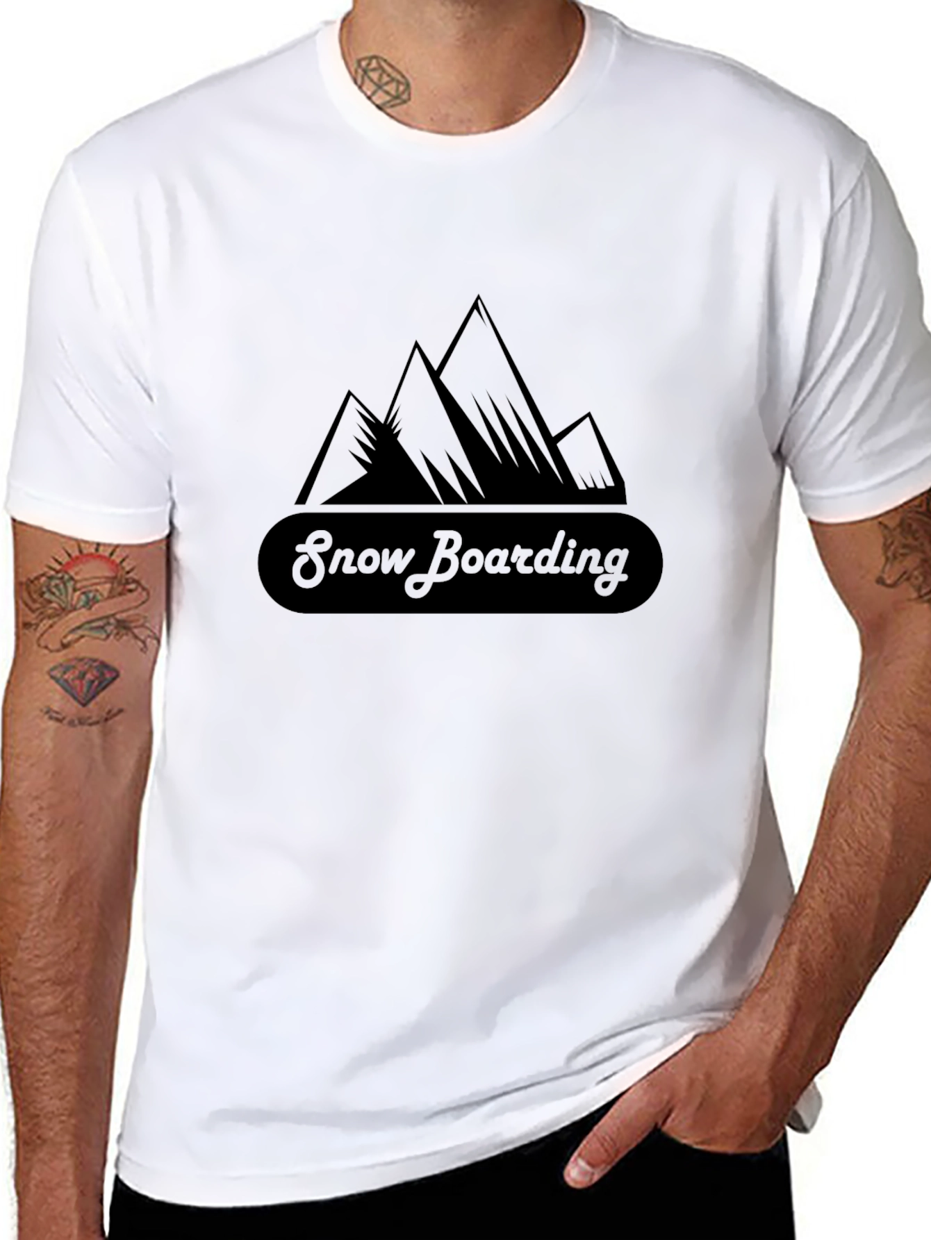 Snowboarding Mountain Graphic Tee