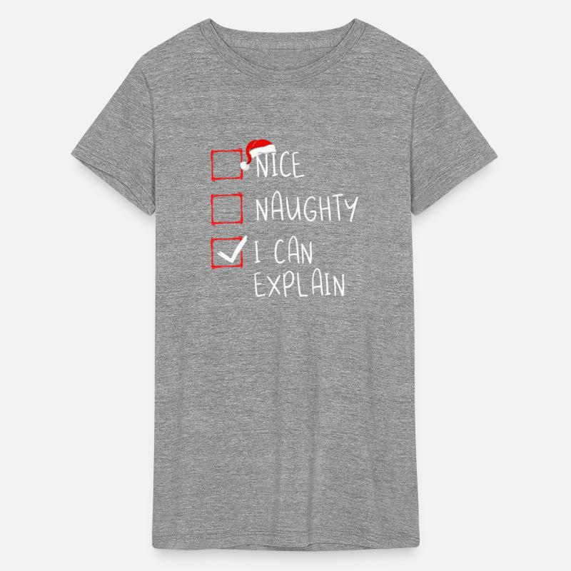Nice Naughty I Can Explain Christmas List Xmas
