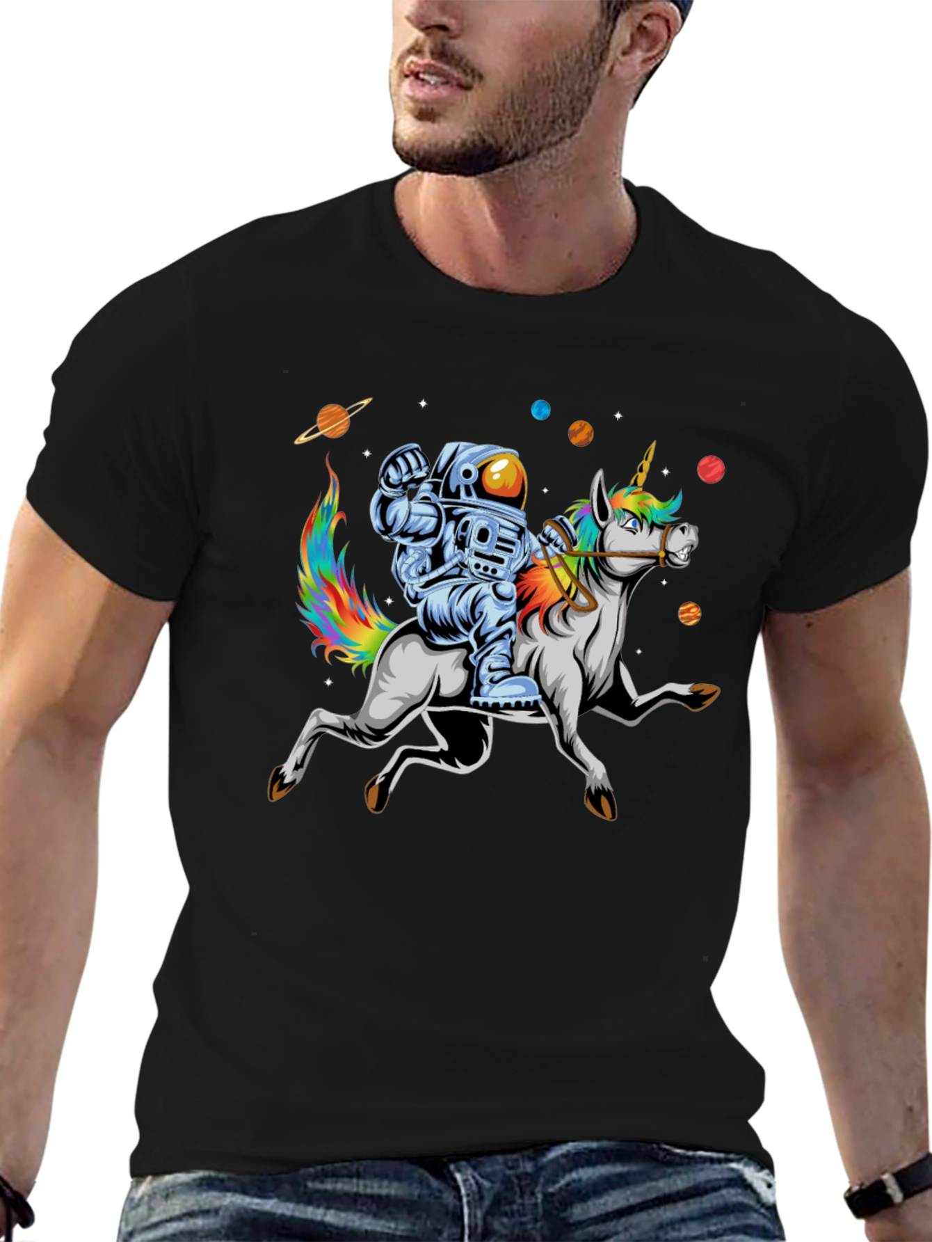 Astronaut Riding Unicorn T-Shirt