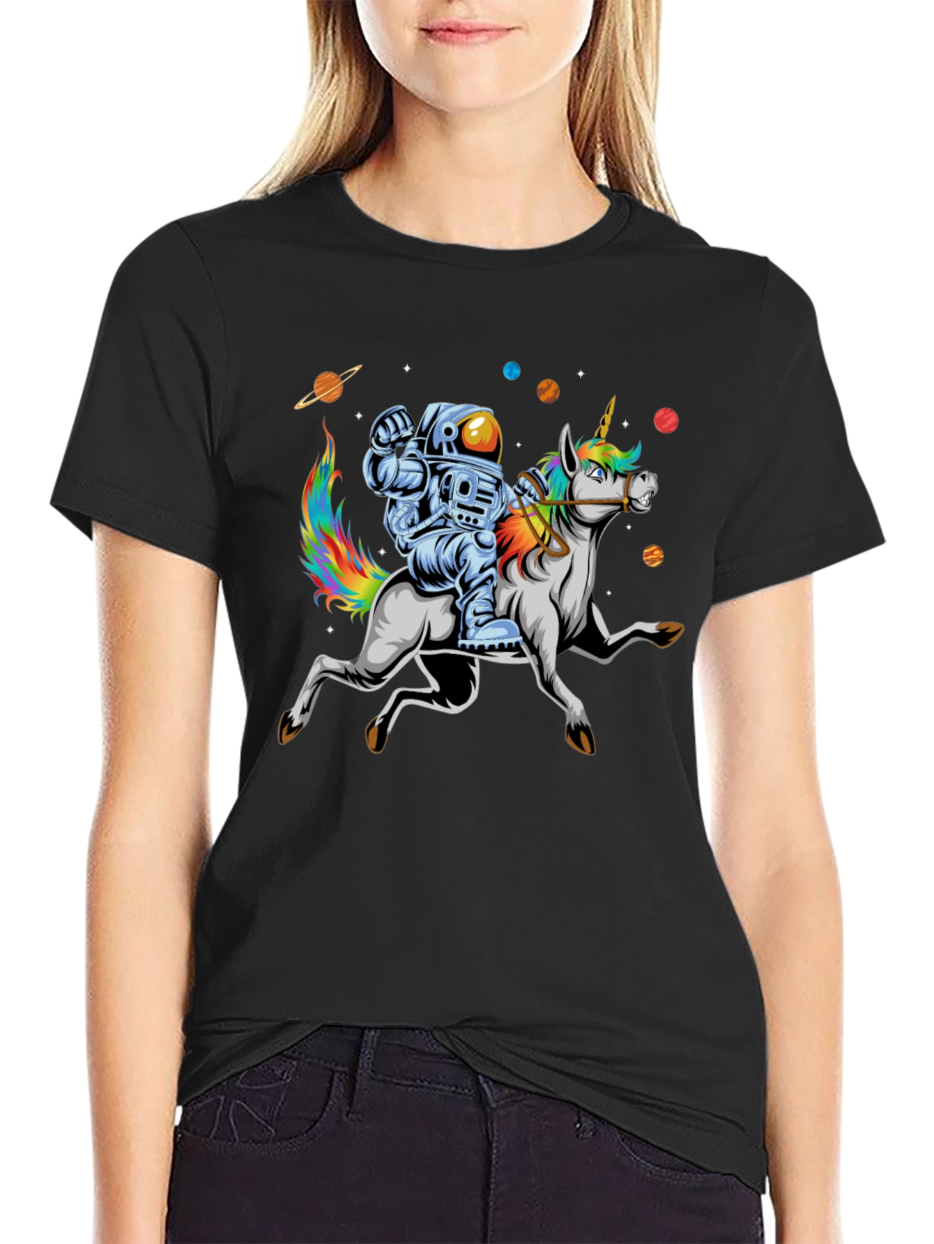 Astronaut Riding Unicorn T-Shirt