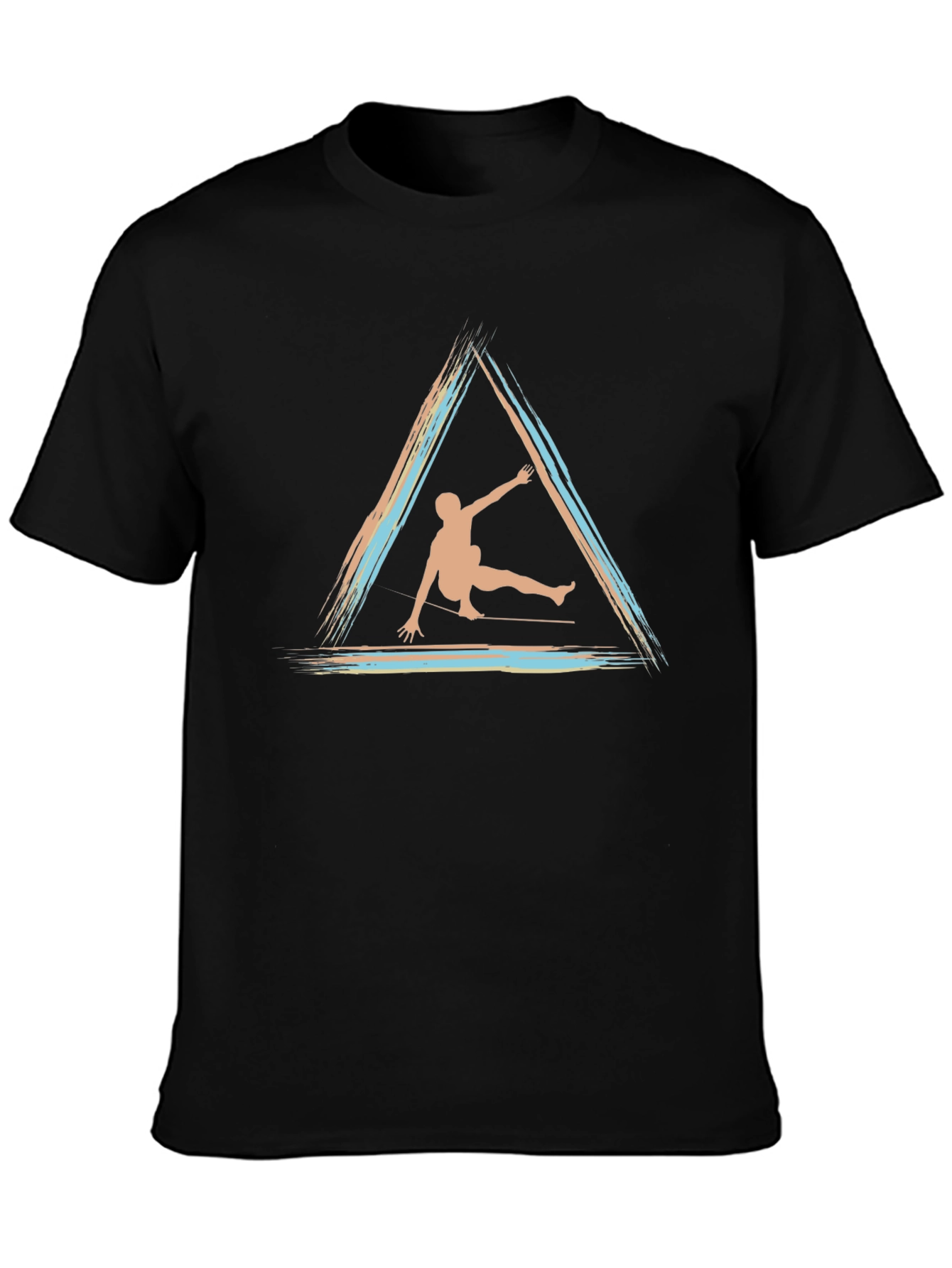 Geometric Slackline T-Shirt - Unique Triangle Design