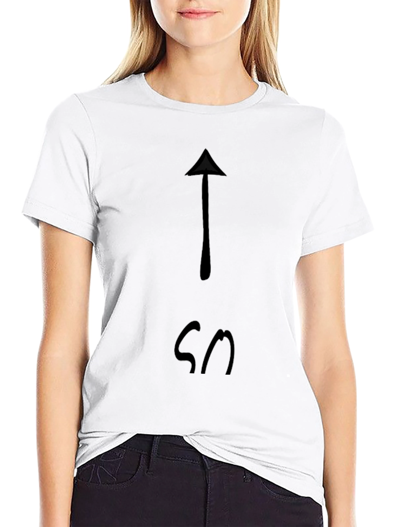 Arrow Graphic Tee - Black Casual Shirt