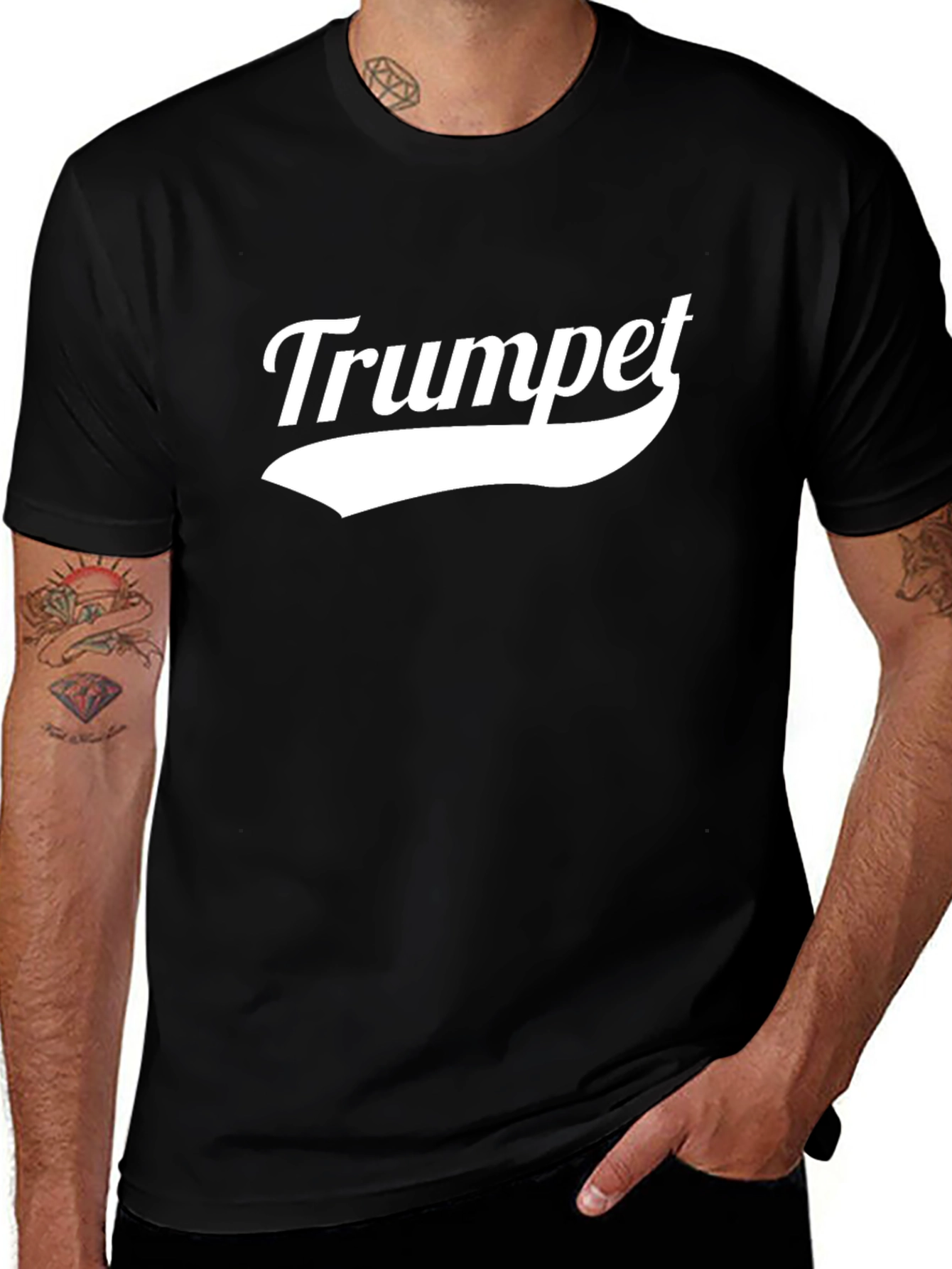 Trumpet Graphic T-Shirt - Black