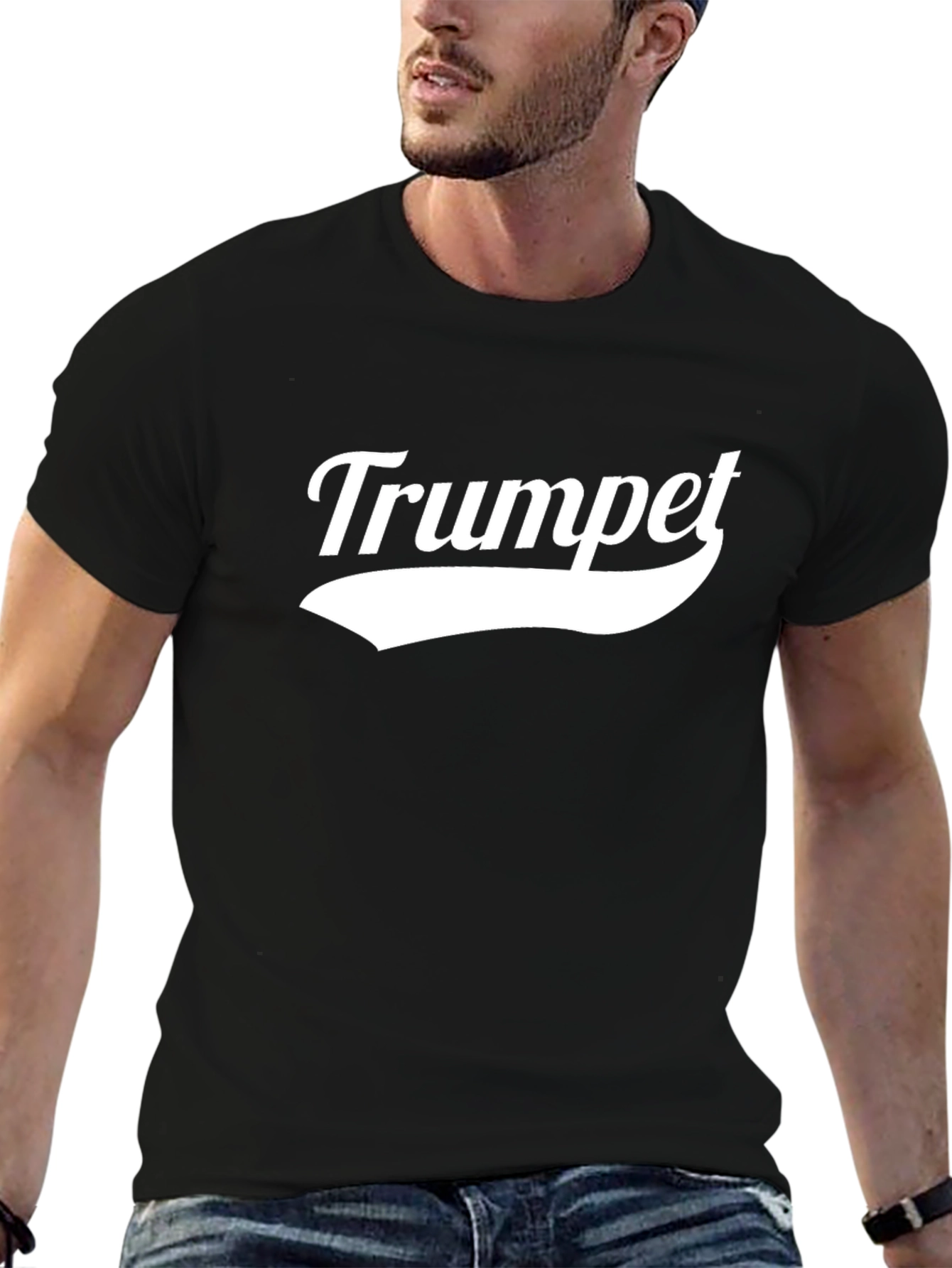 Trumpet Graphic T-Shirt - Black