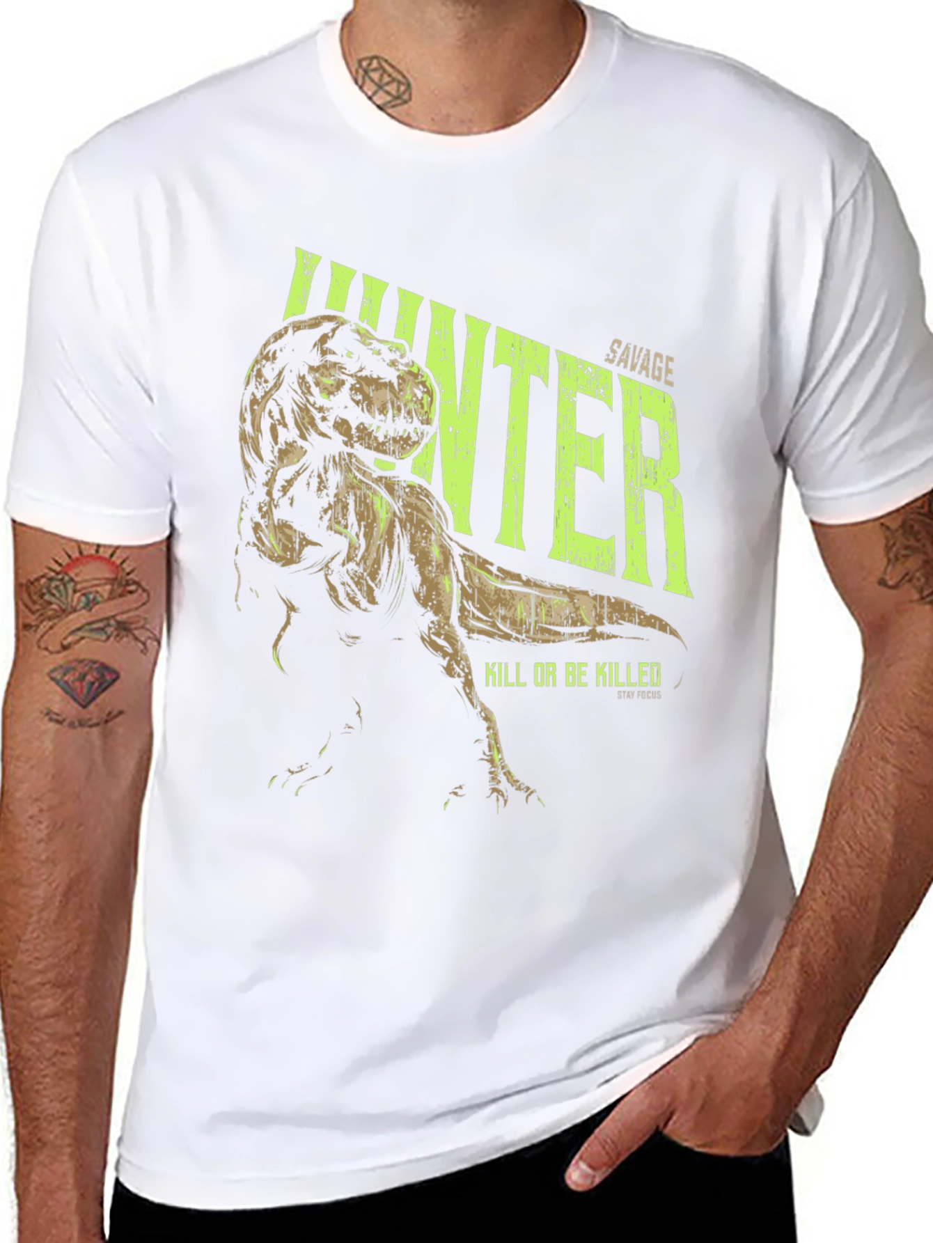Savage Hunter T-Rex Graphic T-Shirt
