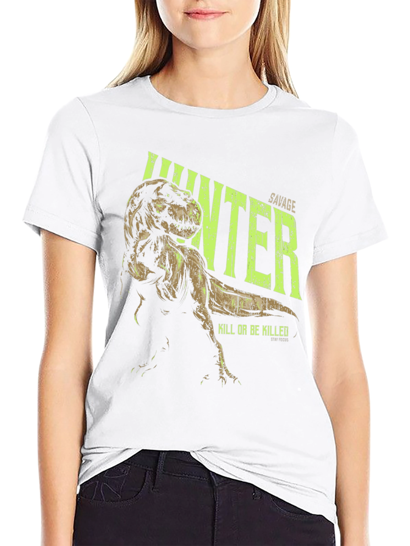 Savage Hunter T-Rex Graphic T-Shirt