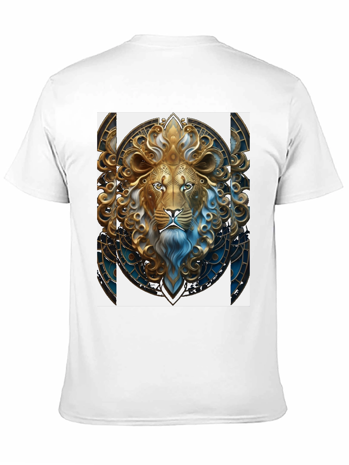 Lion Art Graphic Print Black T-Shirt