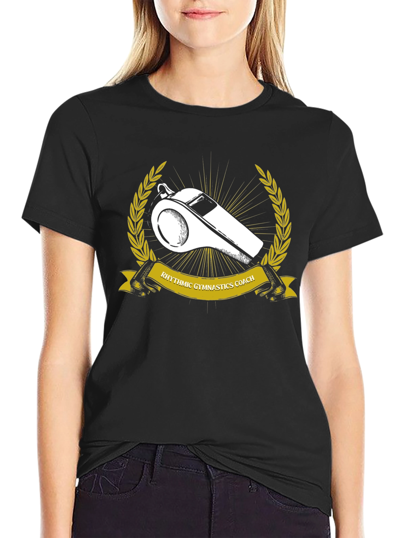 Rhythmic Gymnastics Coach T-Shirt - Whistle Design