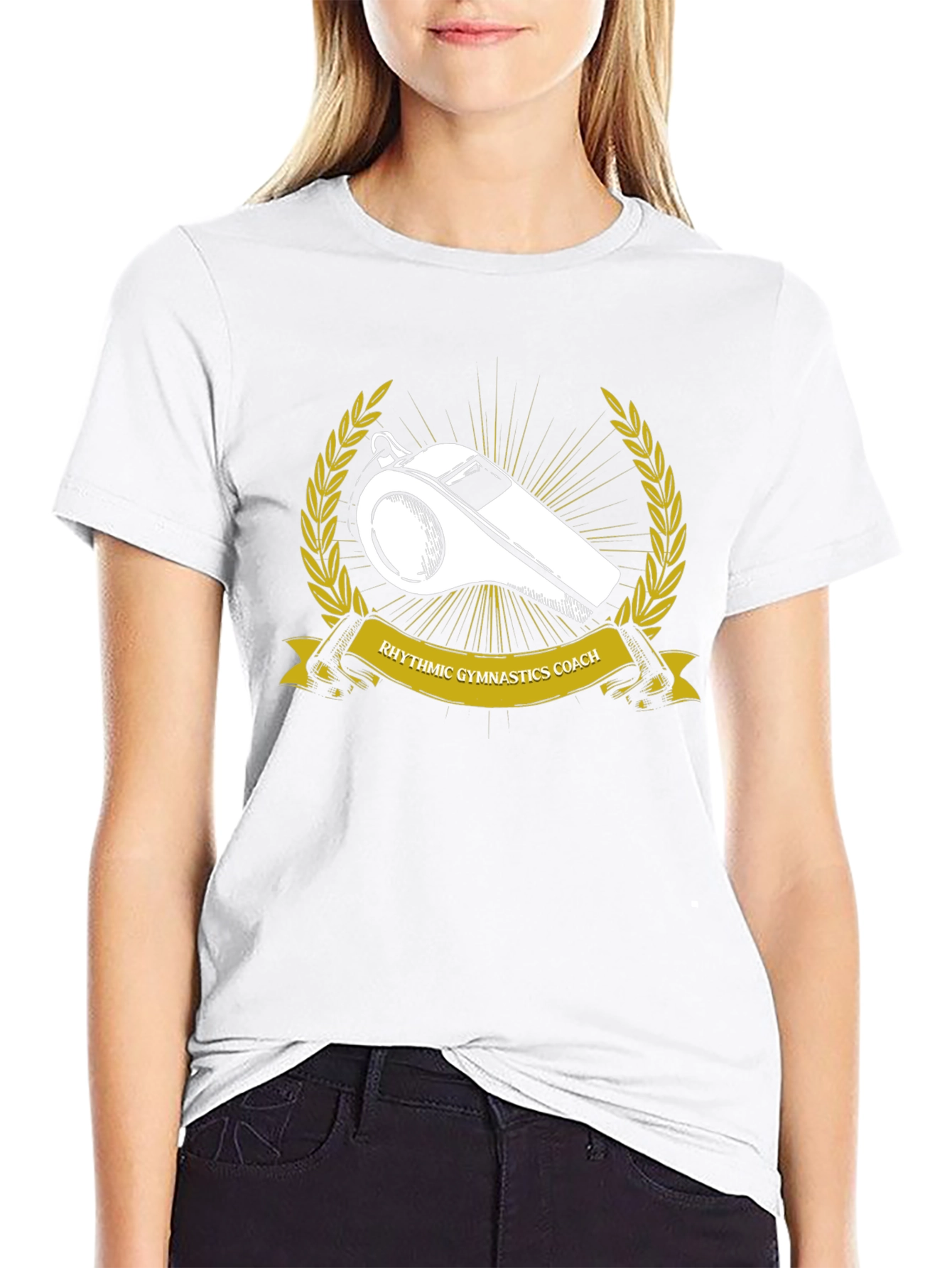 Rhythmic Gymnastics Coach T-Shirt - Whistle Design