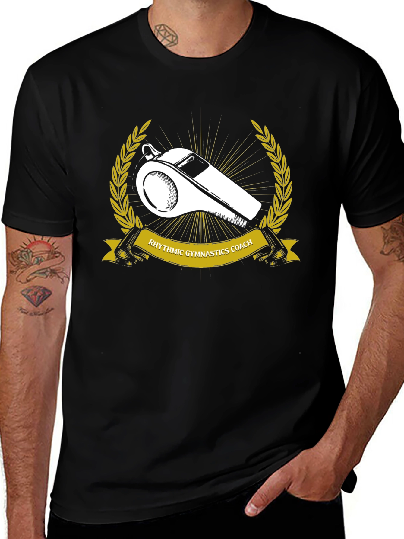 Rhythmic Gymnastics Coach T-Shirt - Whistle Design