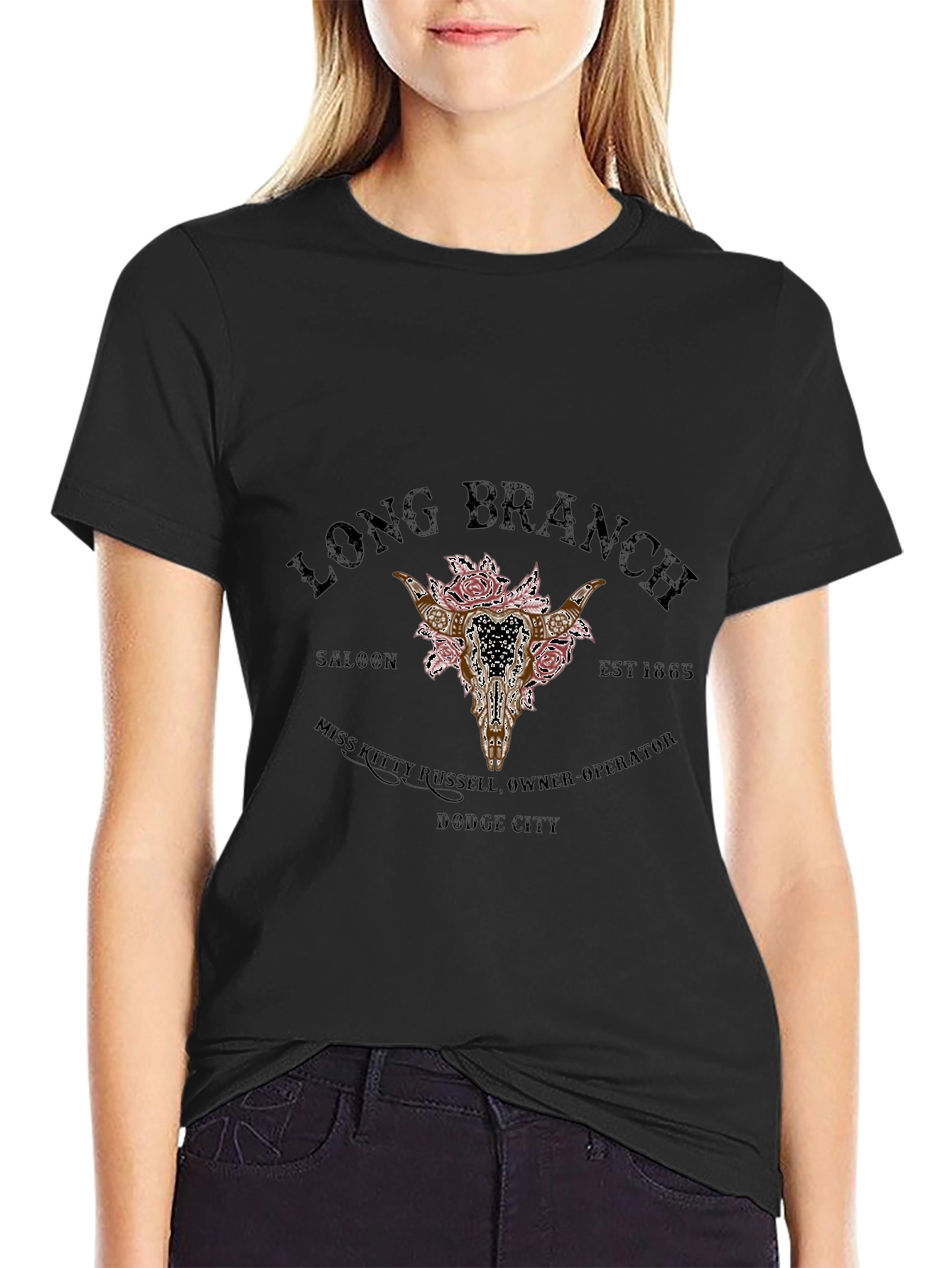 Long Branch Saloon Black Graphic Tee