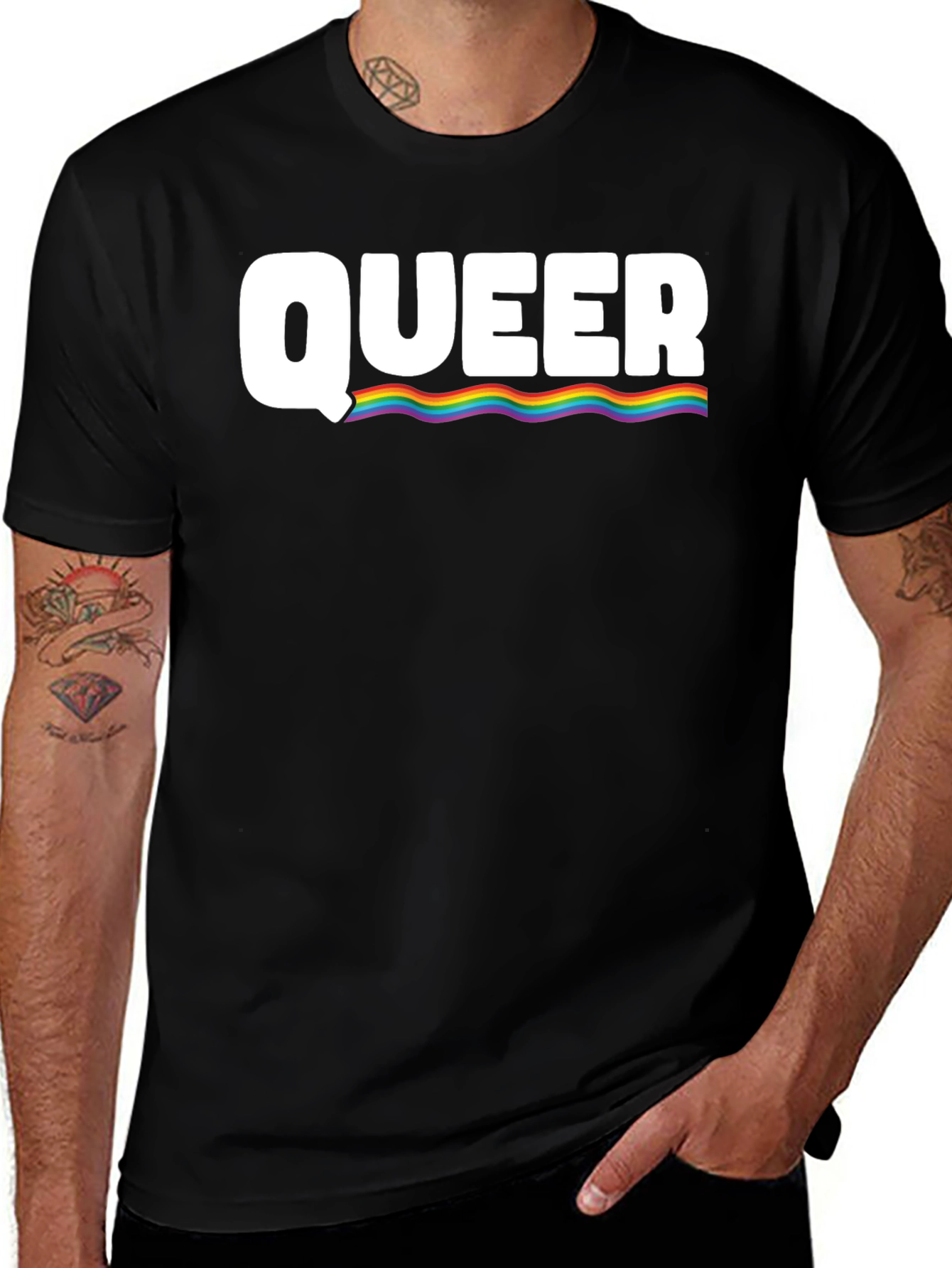 Queer Pride Rainbow Graphic T-Shirt
