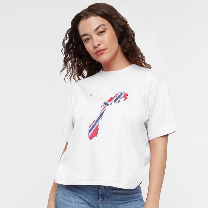 Norway Flag in Norway Map