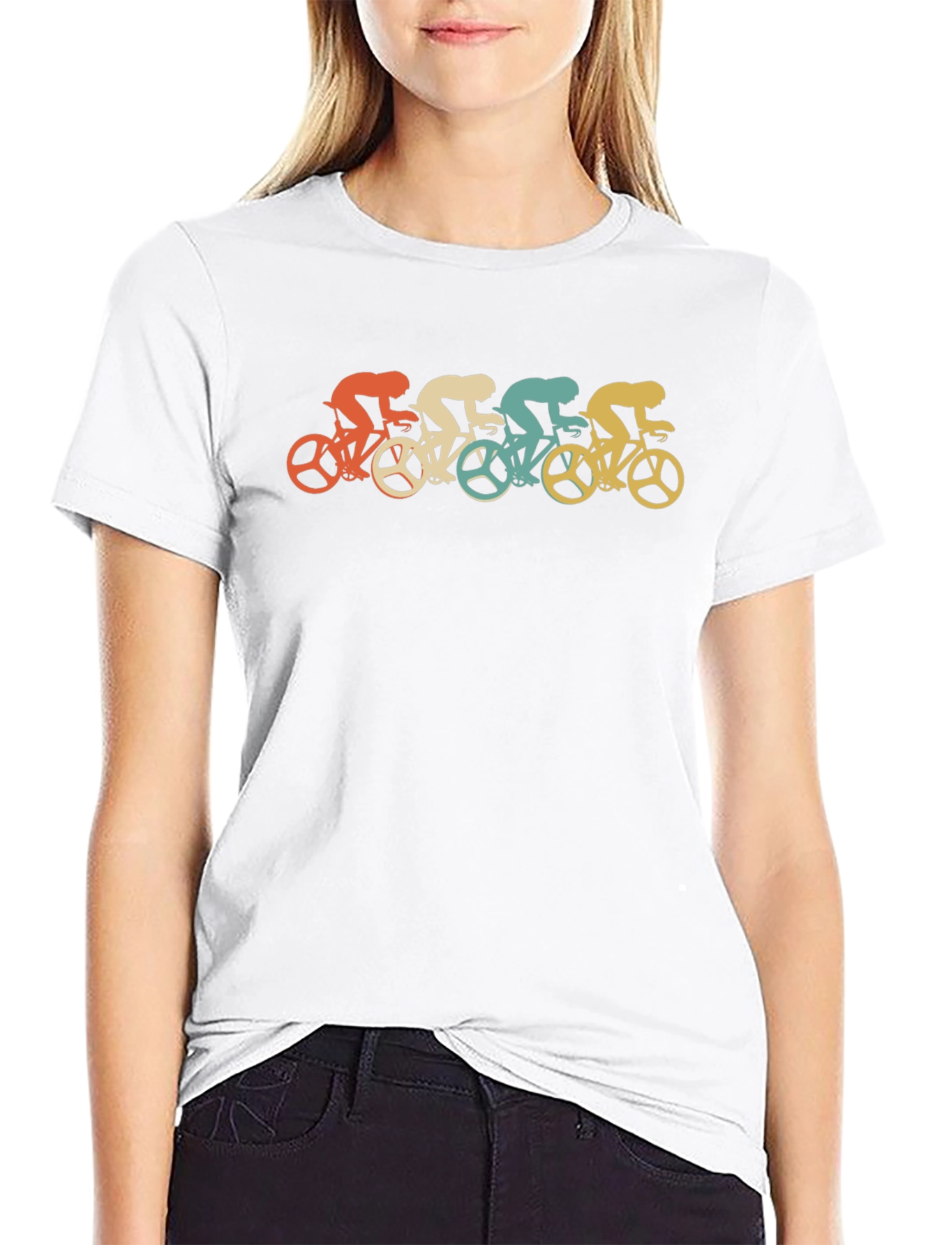 Retro Cycling Team Graphic Tee - Black